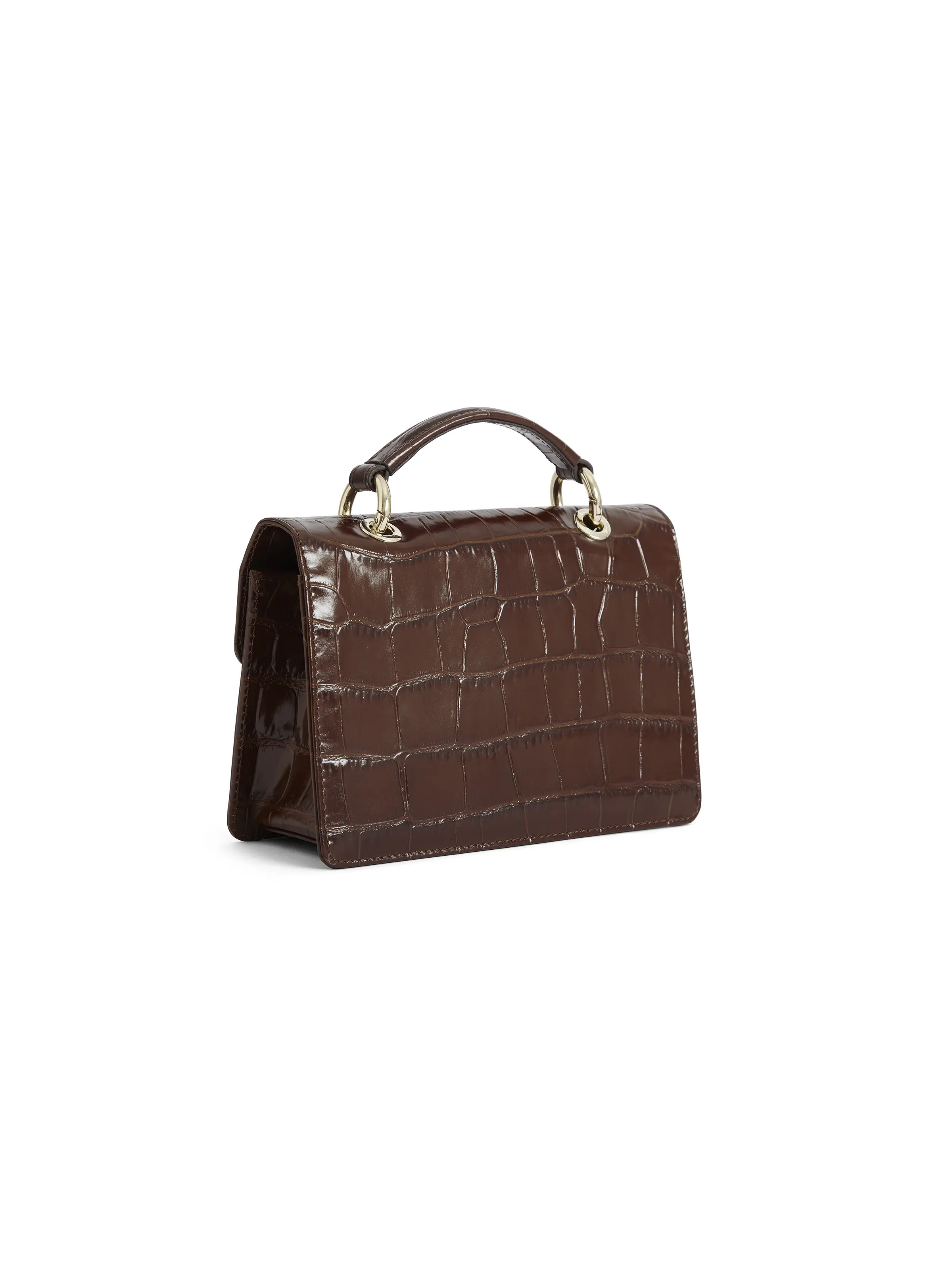 Loxley Mini Cross Body Bag - Conker Croc Leather - Image 3