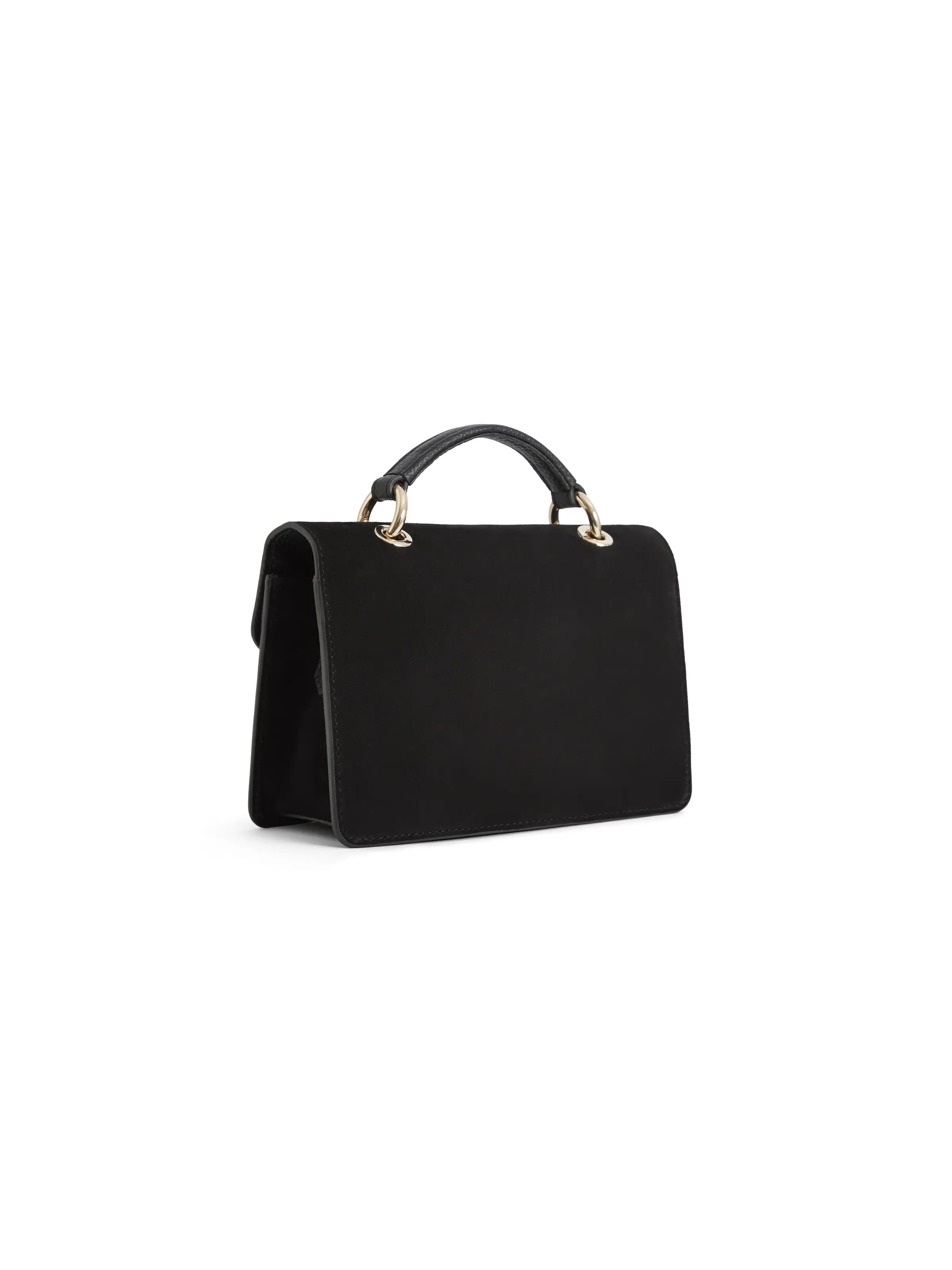 Loxley Mini Cross Body Bag - Embroidered Black Suede - Image 3