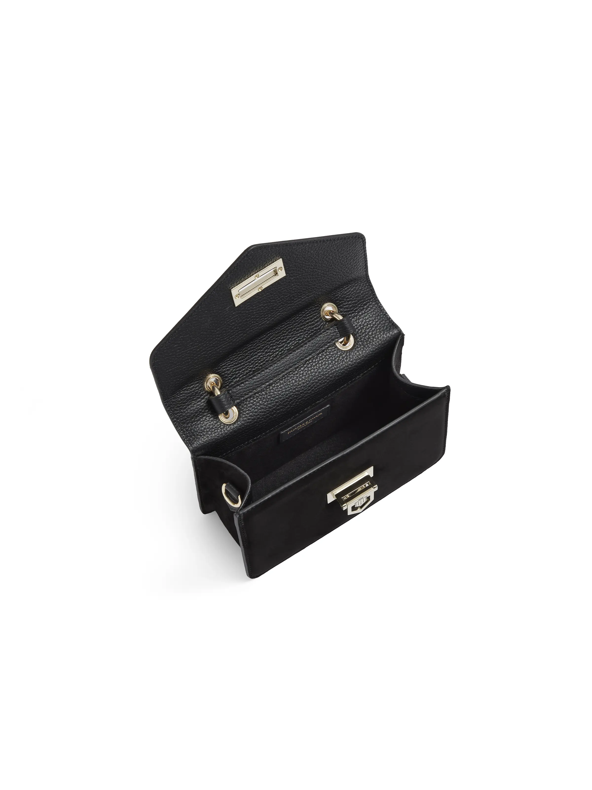 Loxley Mini Cross Body Bag - Embroidered Black Suede - Image 5
