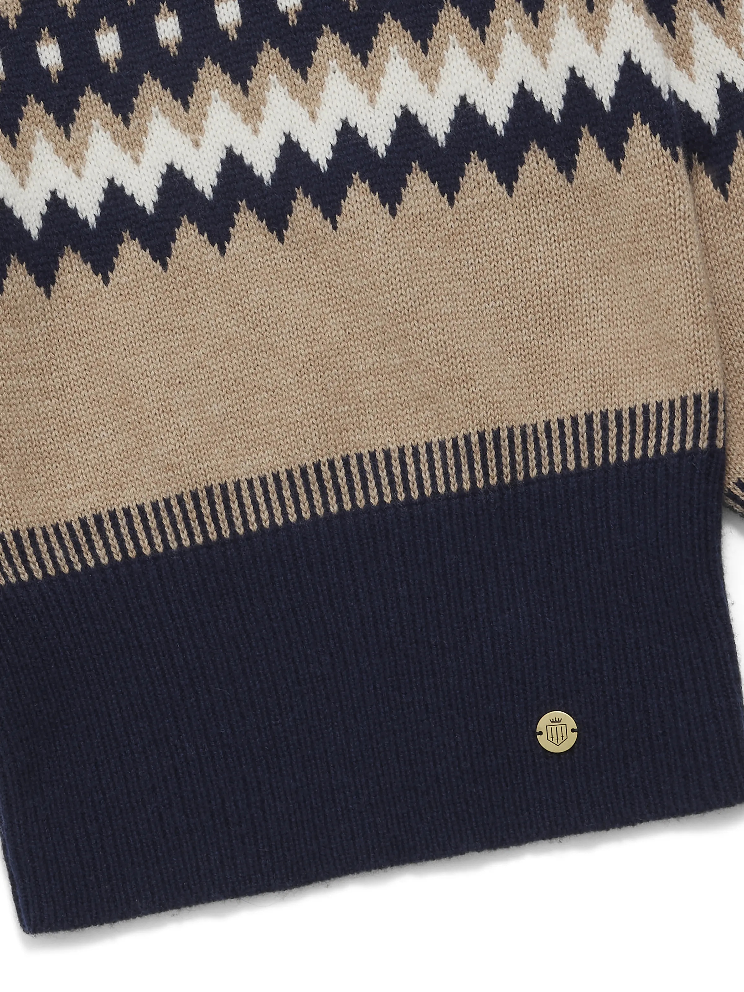 Maggie Fairisle Jumper - Biscuit - Image 3