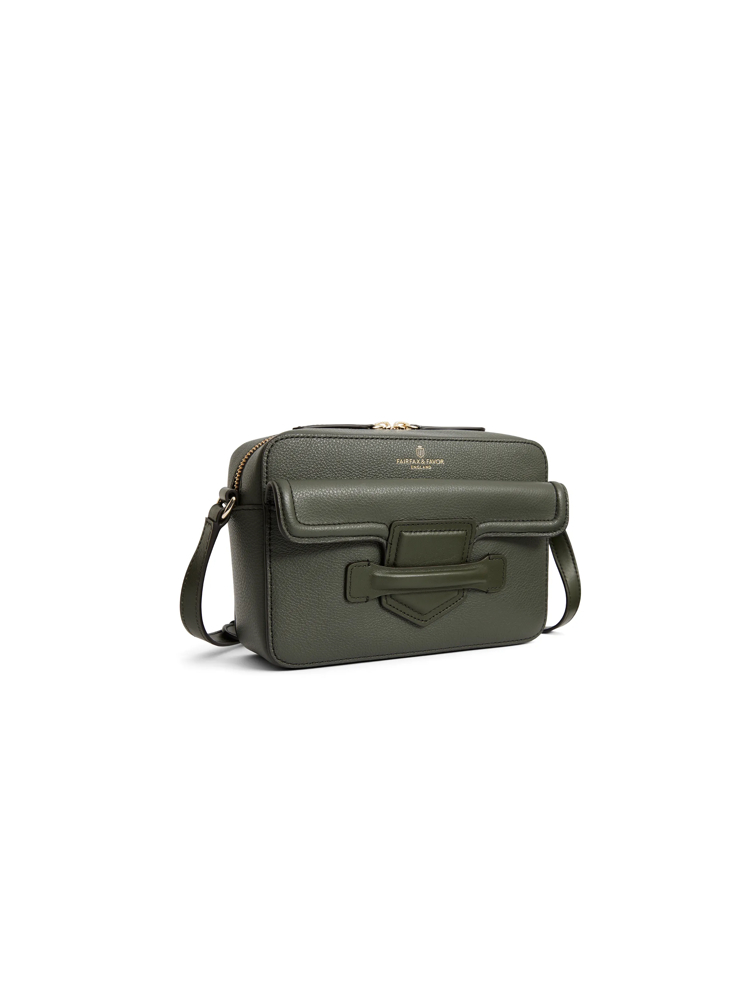 Massingham Cross Body Bag - Moss Green Leather - Image 4