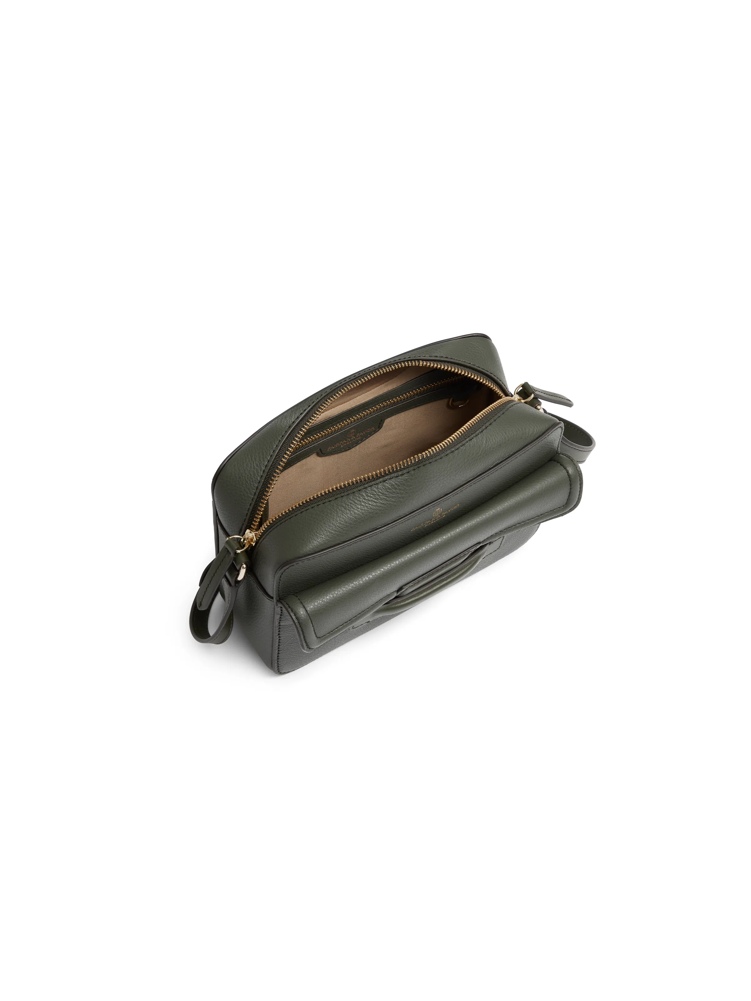 Massingham Cross Body Bag - Moss Green Leather - Image 5