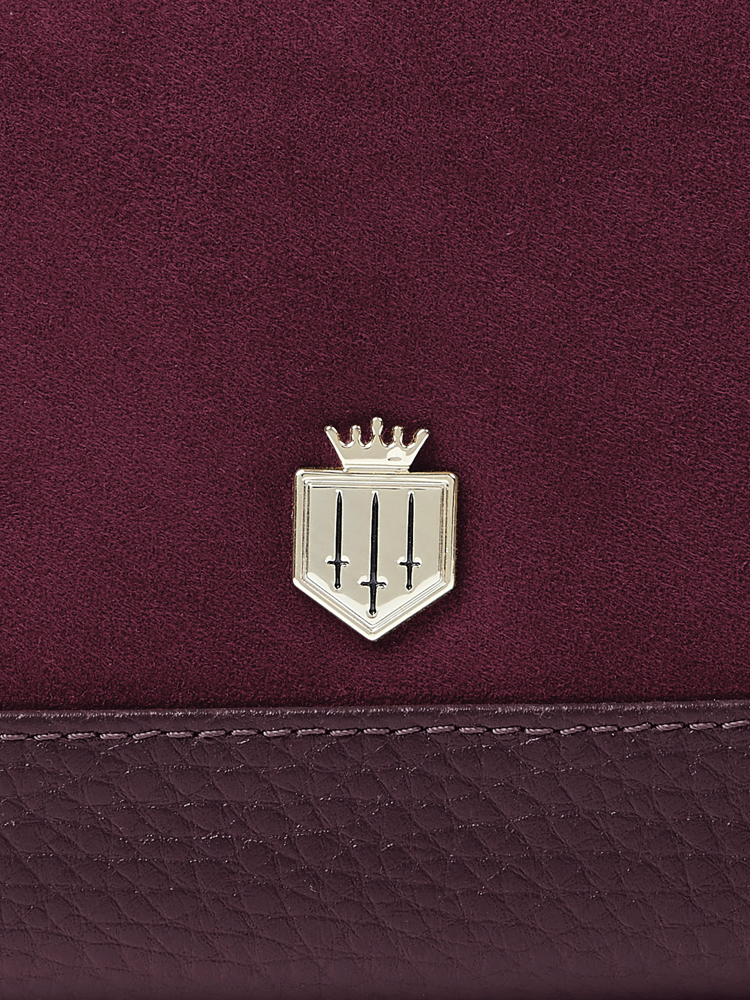 Mini Salisbury Purse Elderberry Suede - Image 5