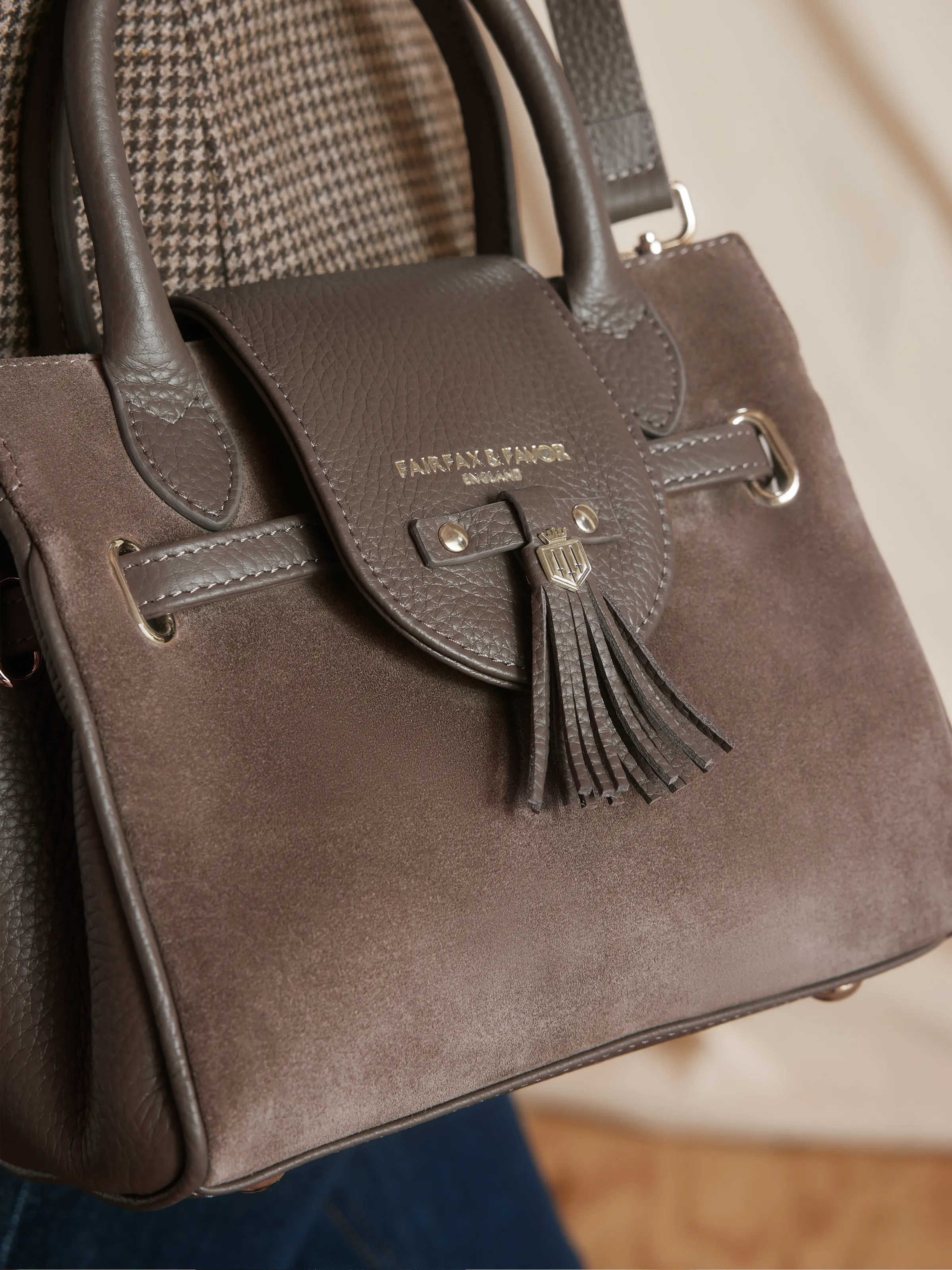 Mini Windsor Handbag - Fog Suede - Image 7
