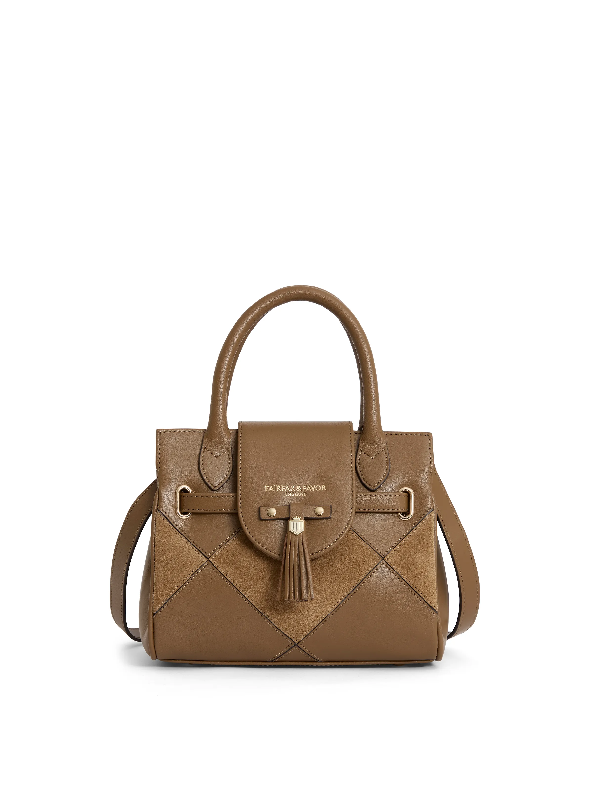 Mini Windsor Handbag - Harlequin Tan Suede