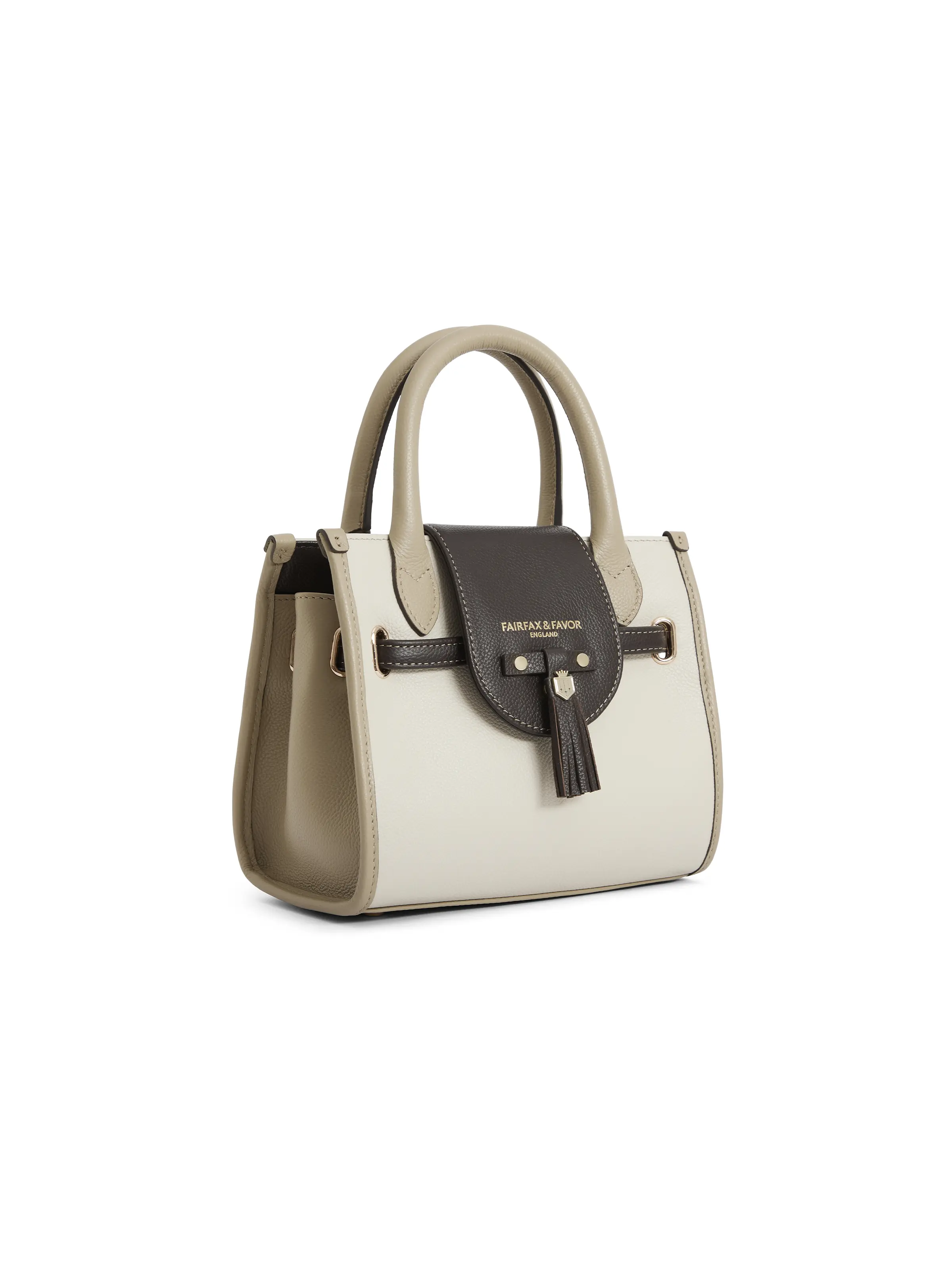 Mini Windsor Handbag - Neutral Tri-Colour Leather - Image 3