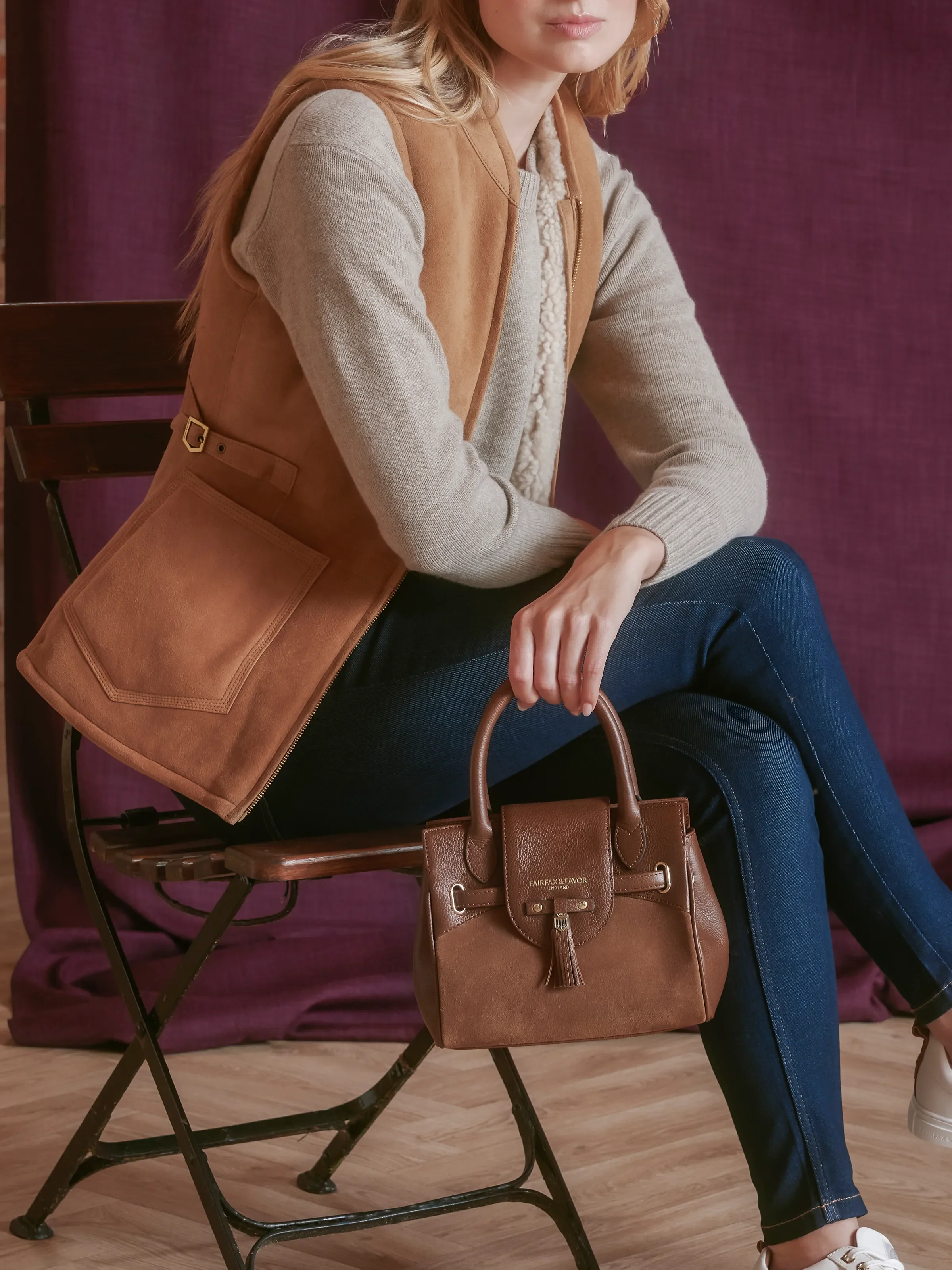 Mini Windsor Handbag - Tawny Suede - Image 7