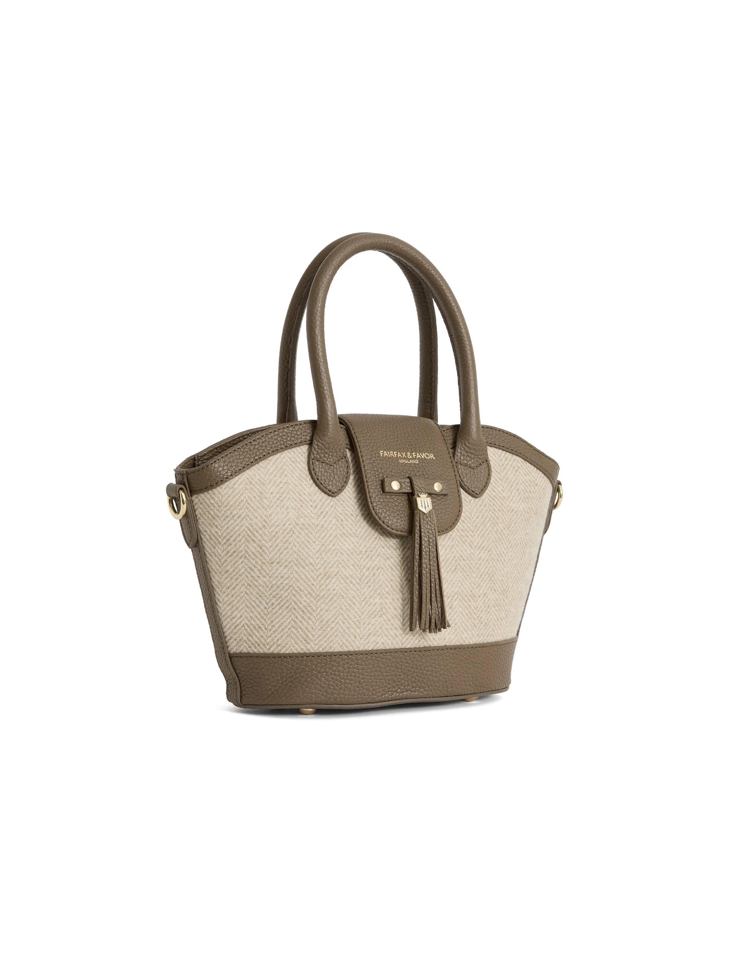 Mini Windsor Tote - Herringbone Fawn Leather - Image 4