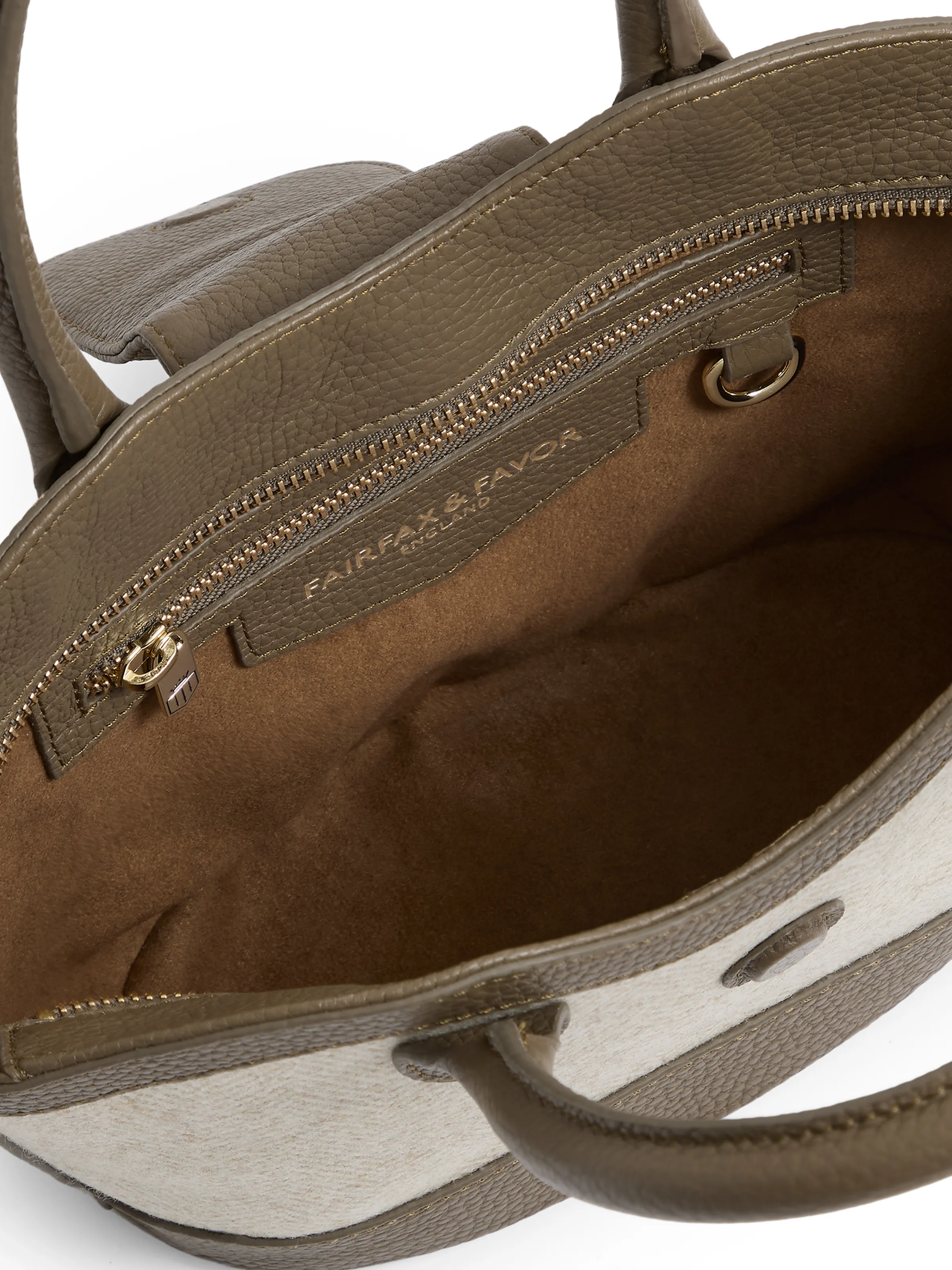 Mini Windsor Tote - Herringbone Fawn Leather - Image 5