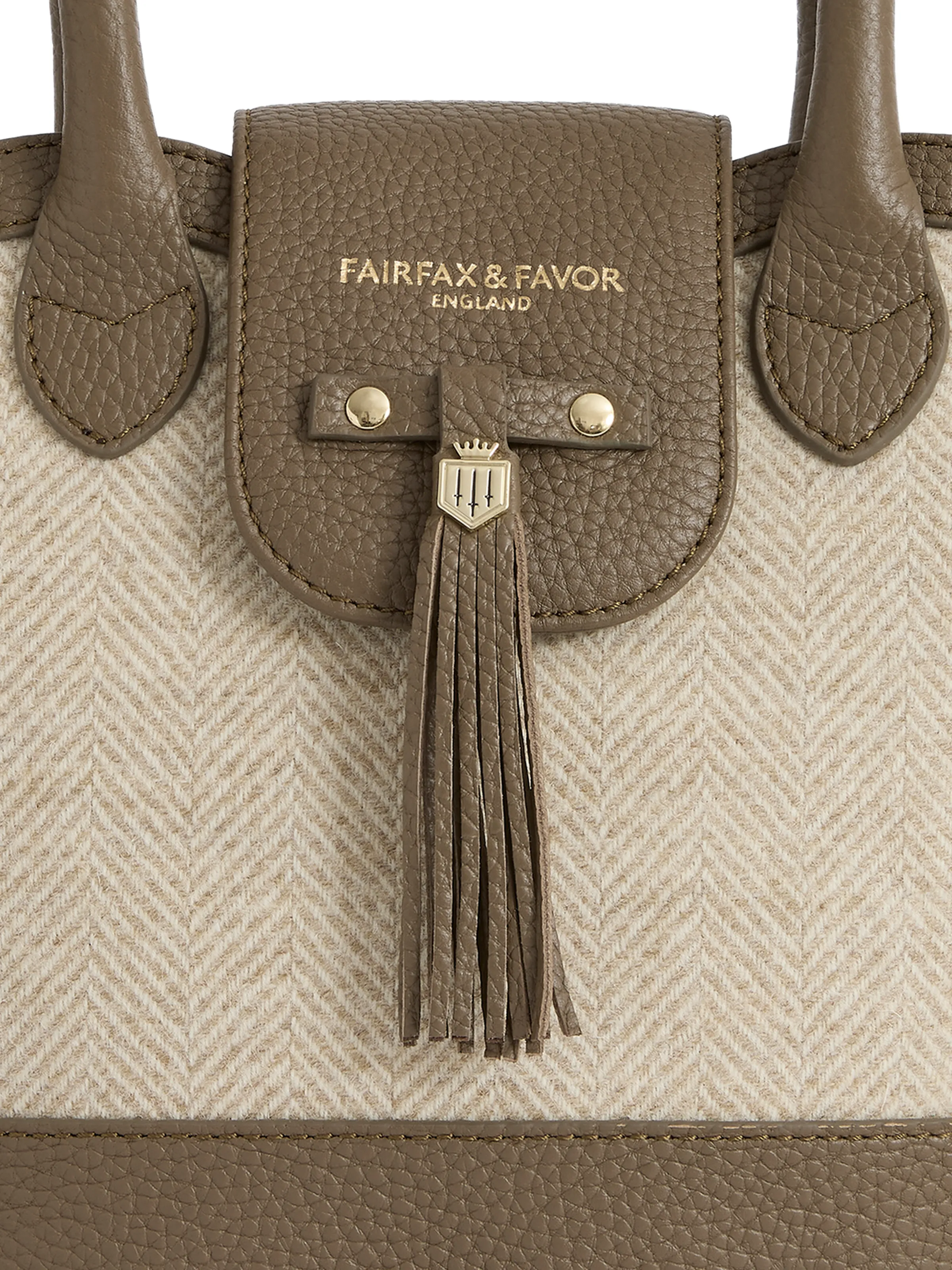 Mini Windsor Tote - Herringbone Fawn Leather - Image 6