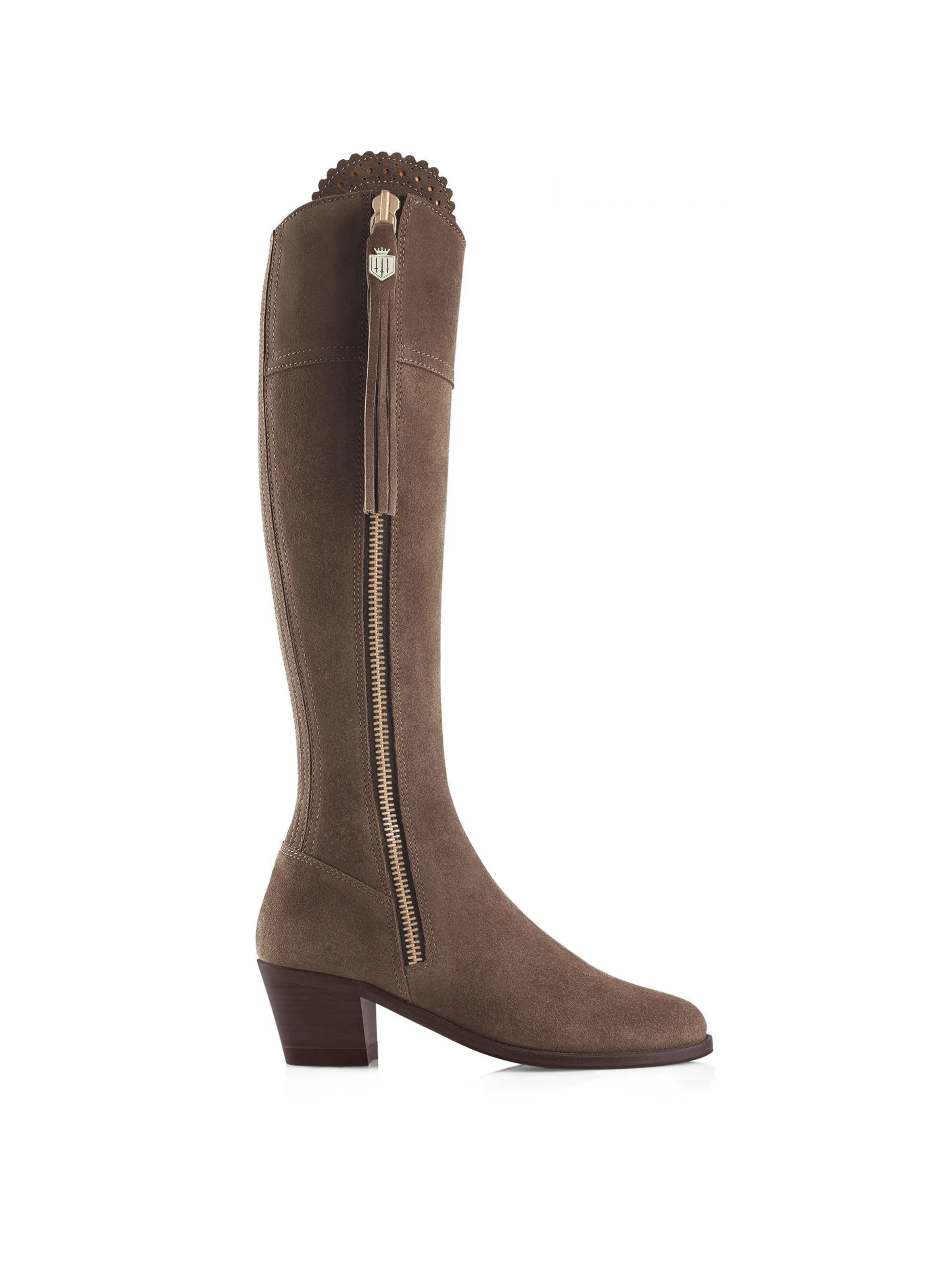 Heeled Regina (Narrow Fit) - Fog Suede