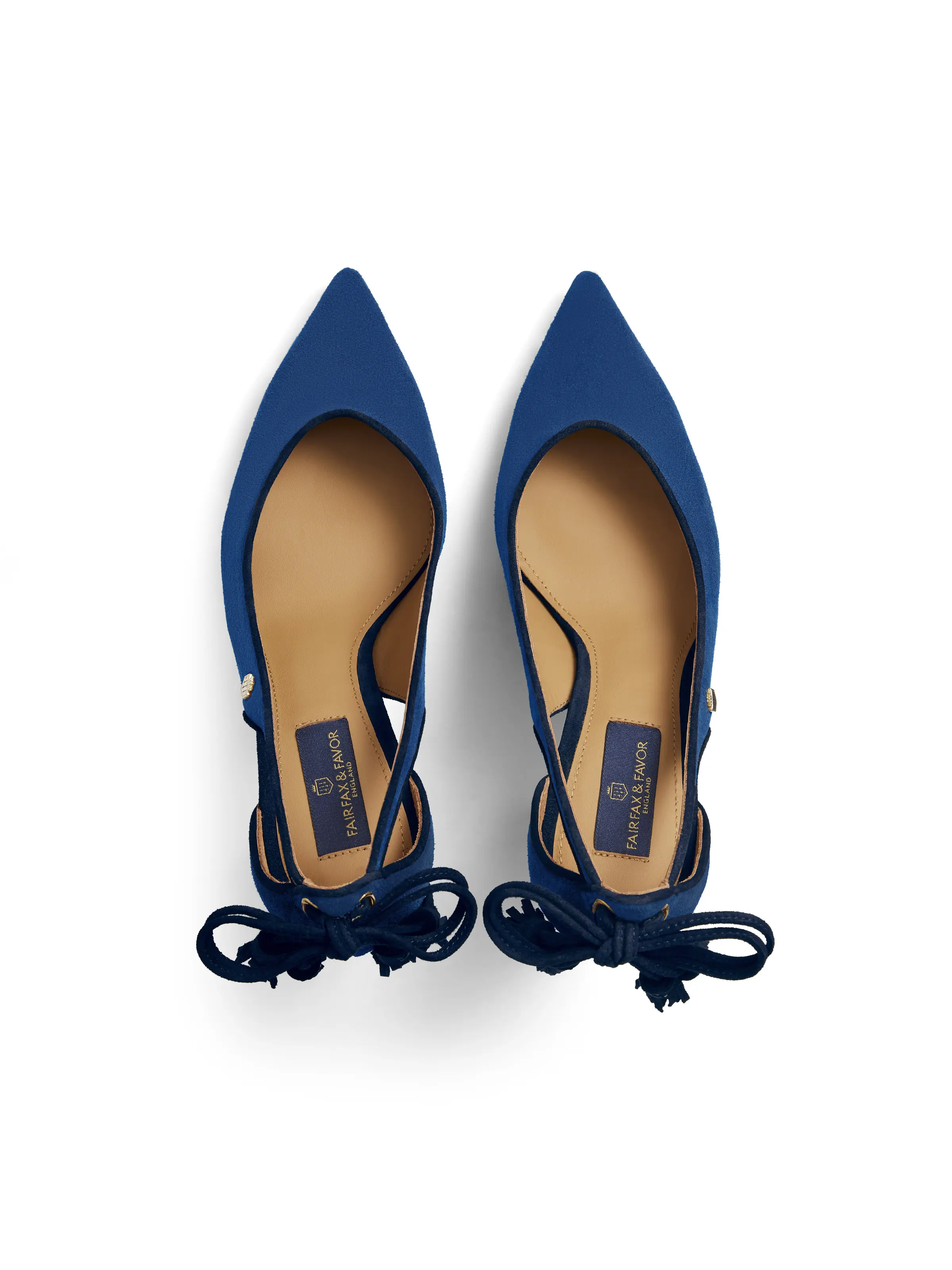 Newbury Heel - Porto Blue & Navy Suede - Image 3