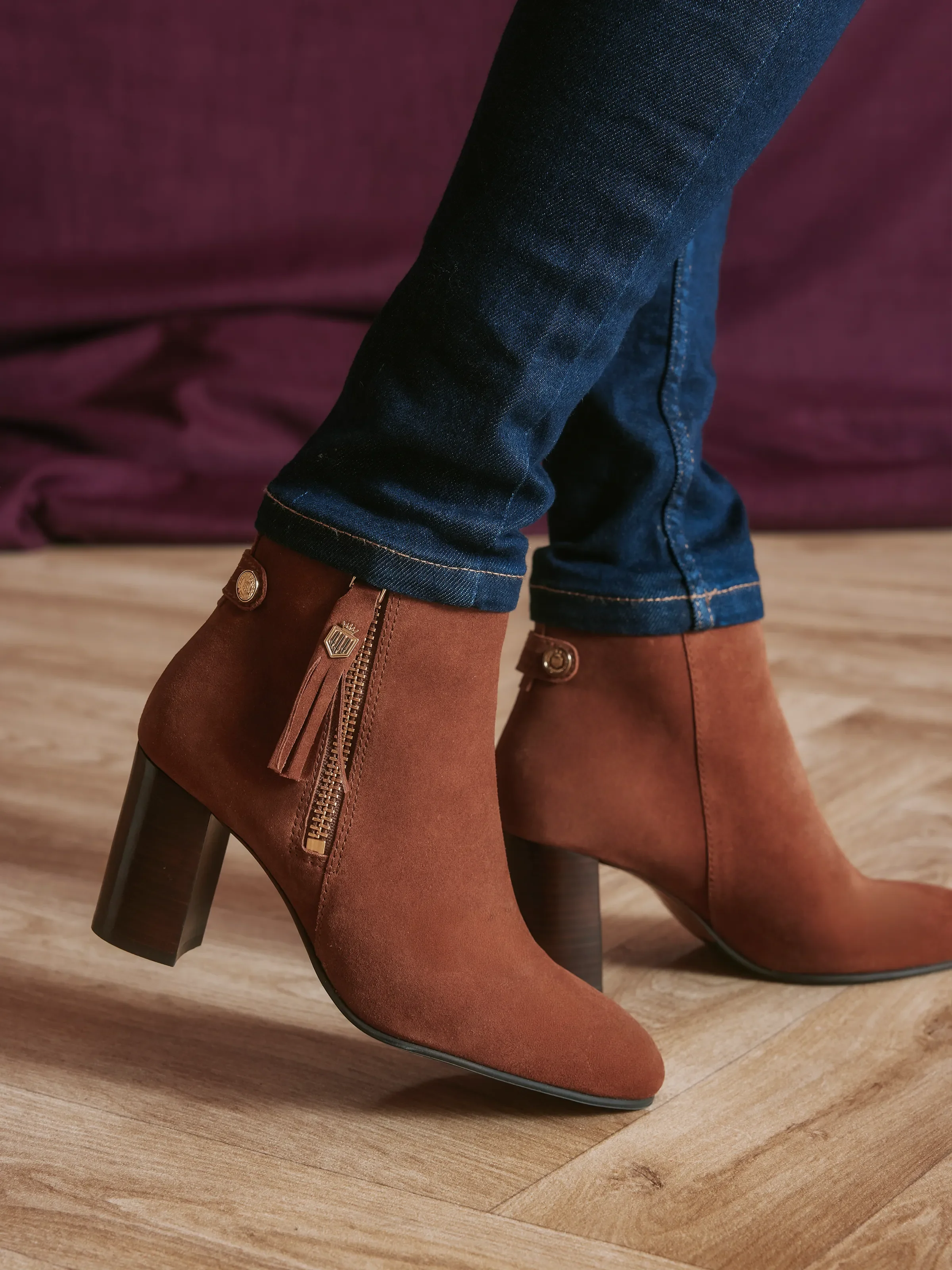 Oakham Ankle Boot - Tawny Suede - Image 2