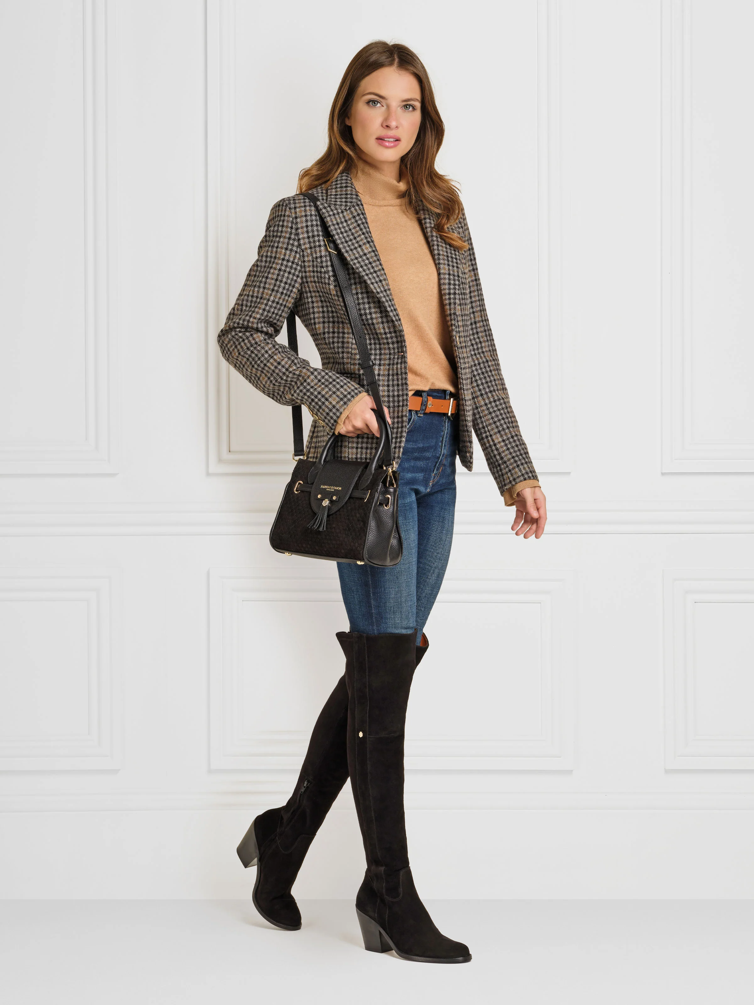 Over Knee Brompton - Black Suede - Image 2