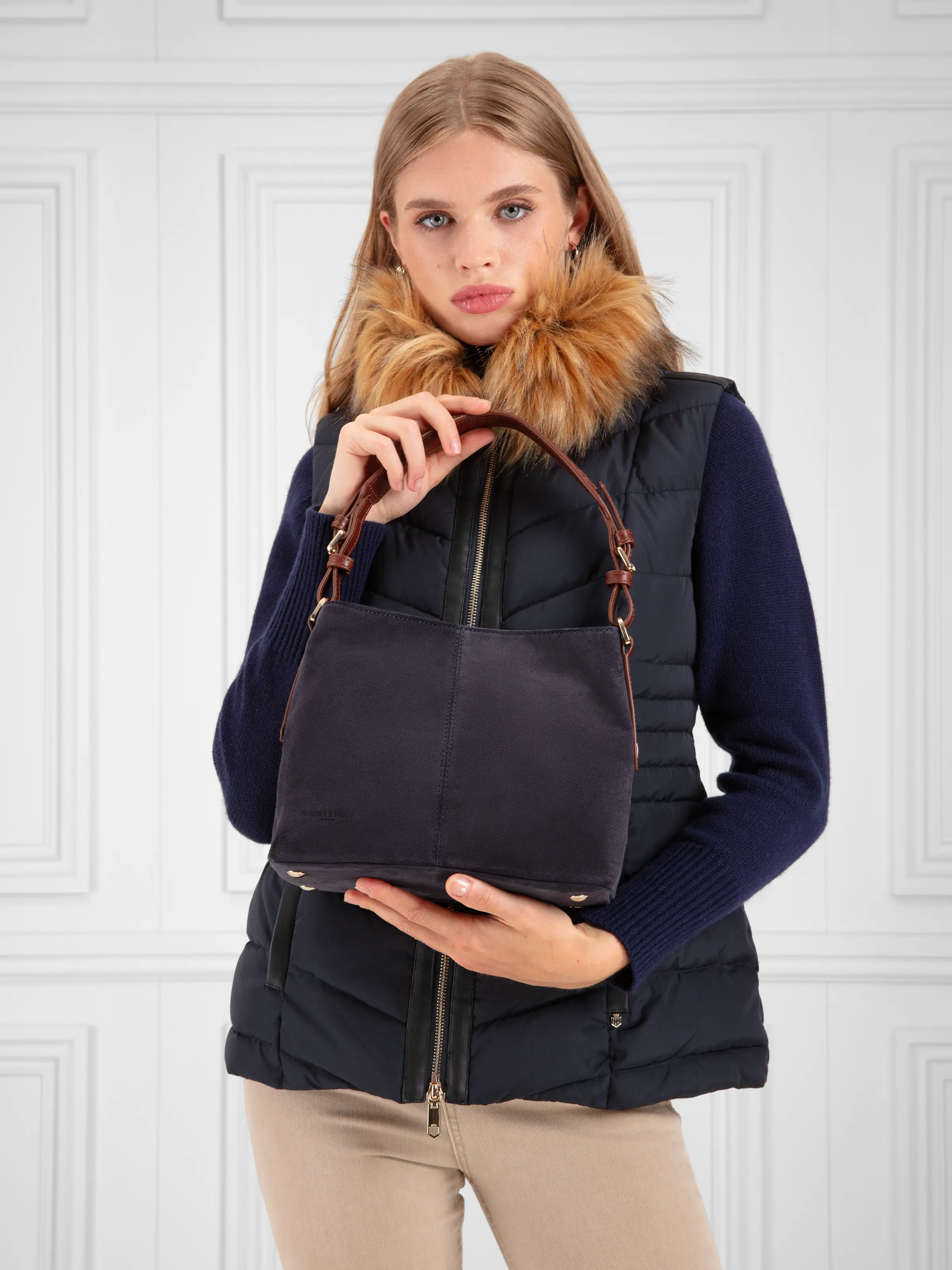 Pippa Padded Gilet - Navy - Image 5