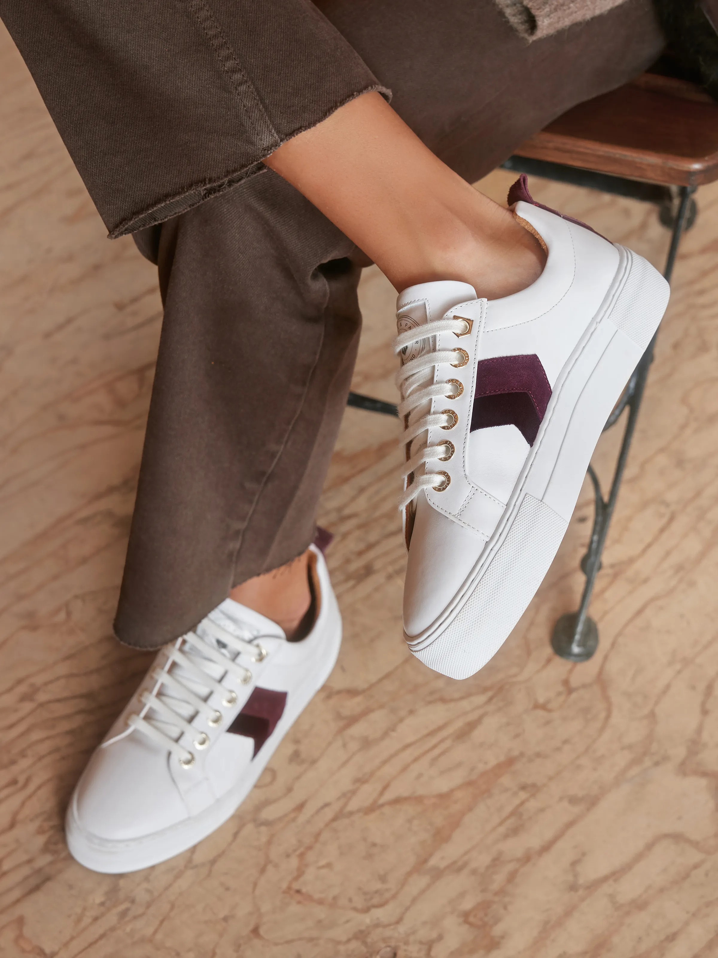 Platform Alexandra - White - Elderberry Suede - Image 2