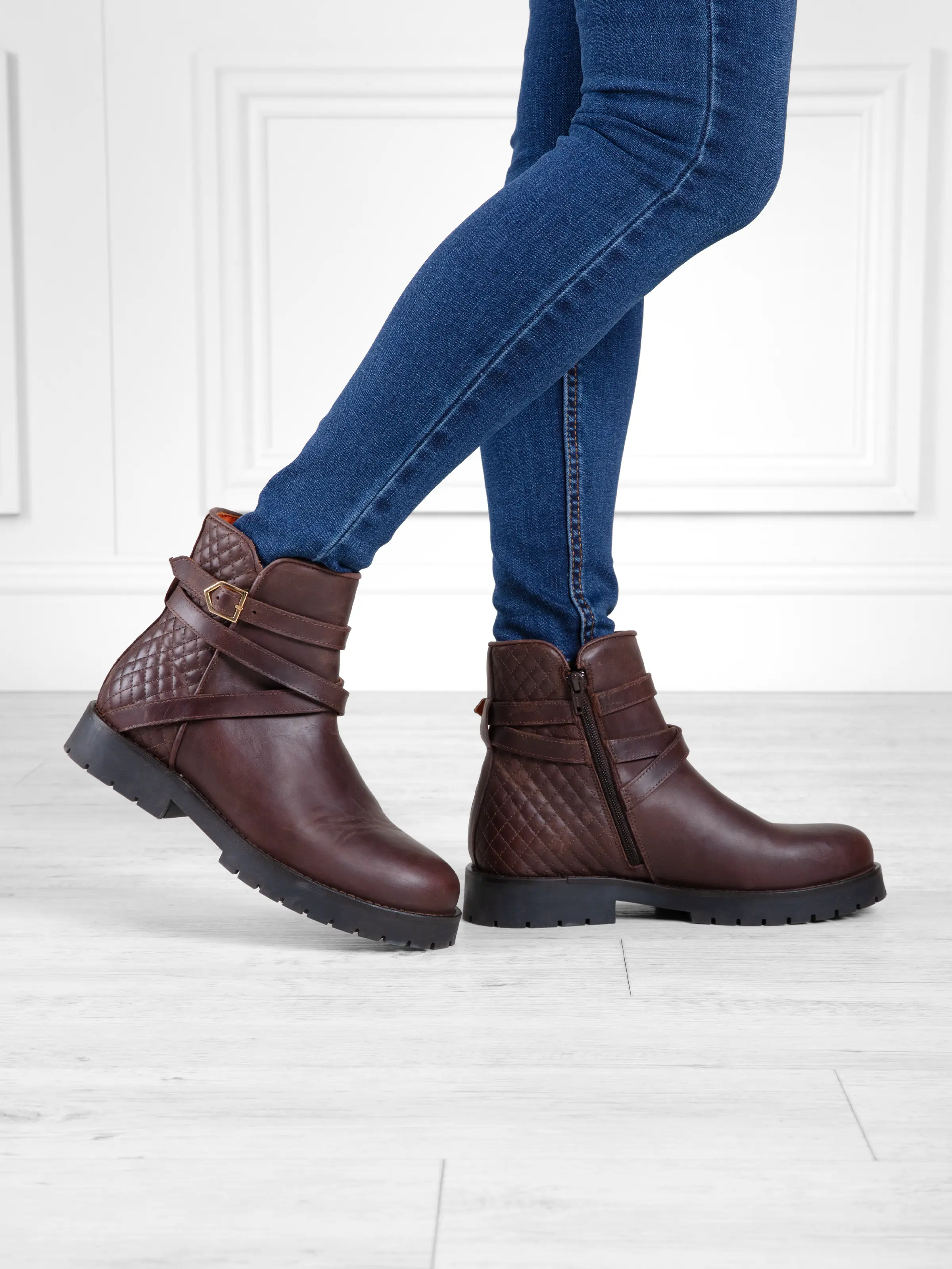 Quilted Boudica - Mahogany Leather - Image 2