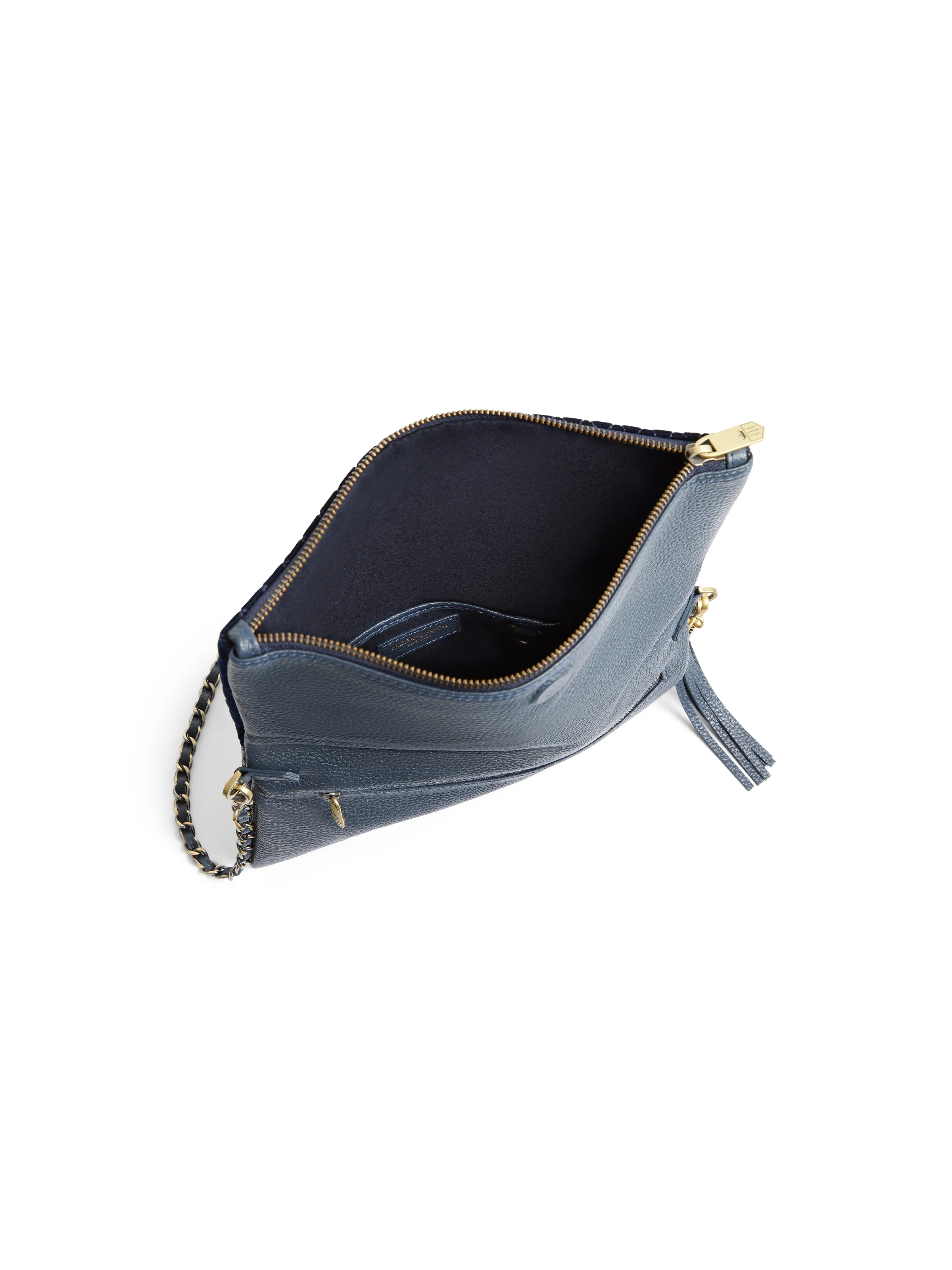 Finsbury Clutch - Quilted Navy Velvet - Image 3