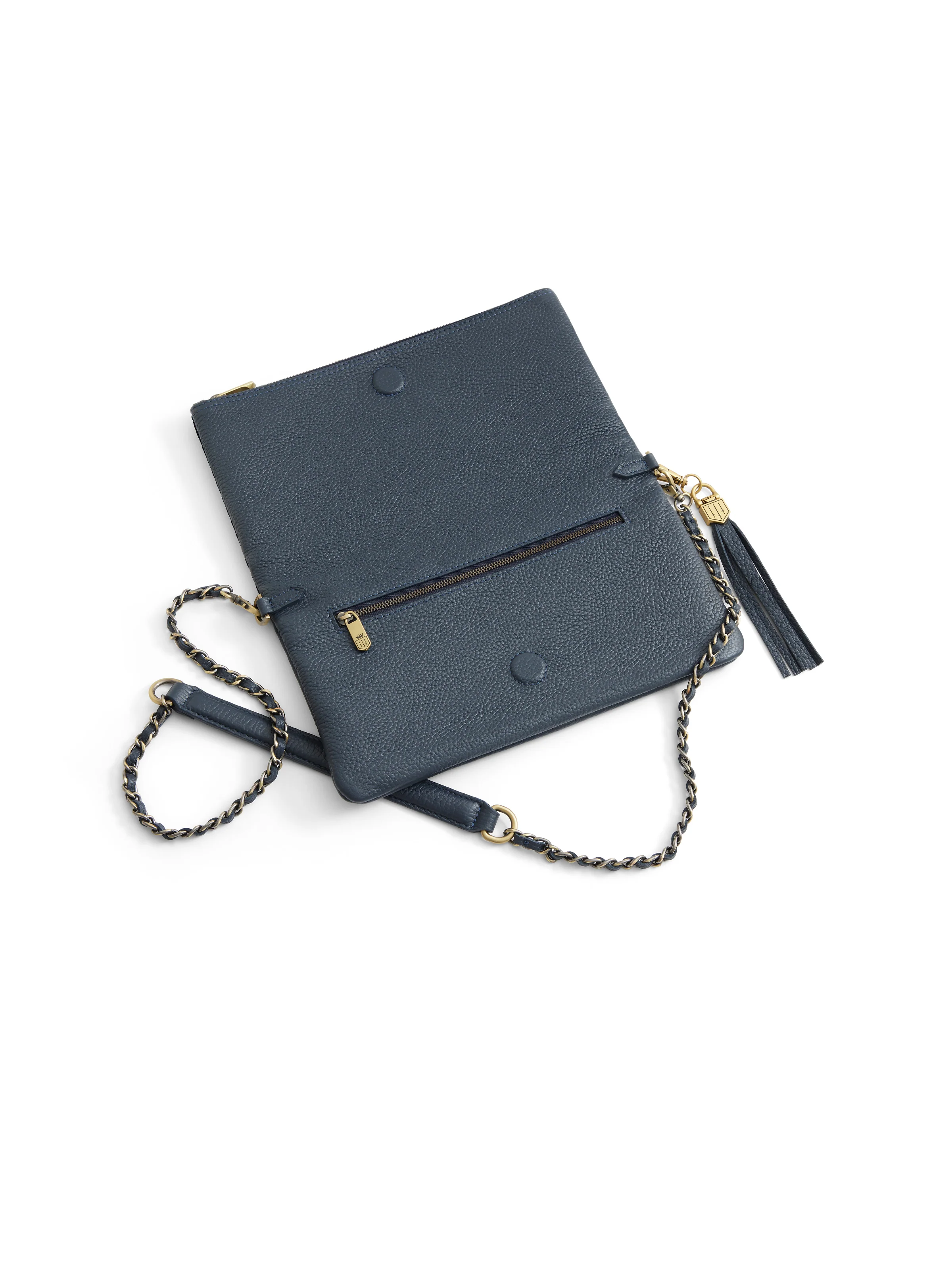 Finsbury Clutch - Quilted Navy Velvet - Image 4