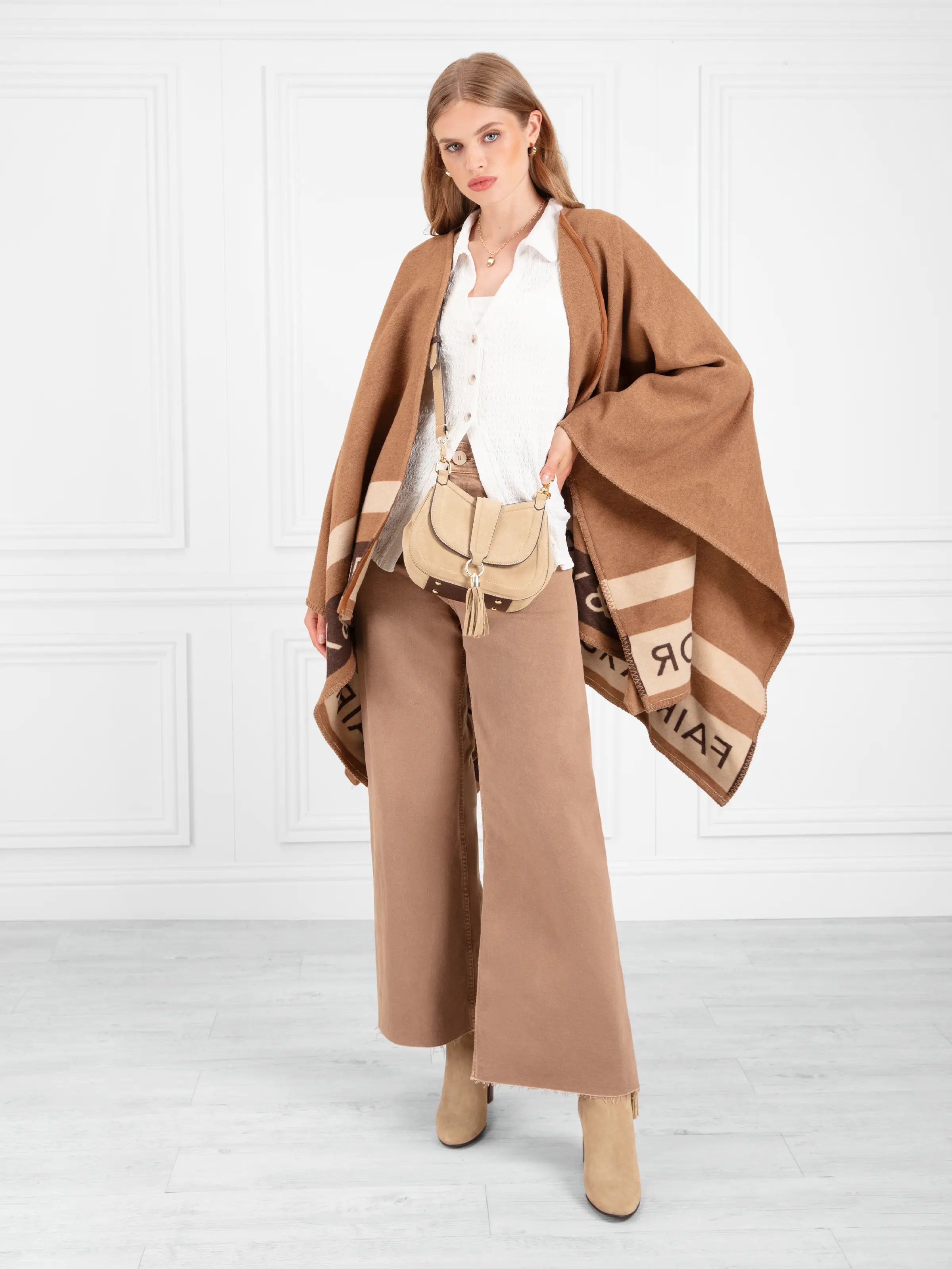 Rachel Cape - Neutral Tri-Colour - Image 2