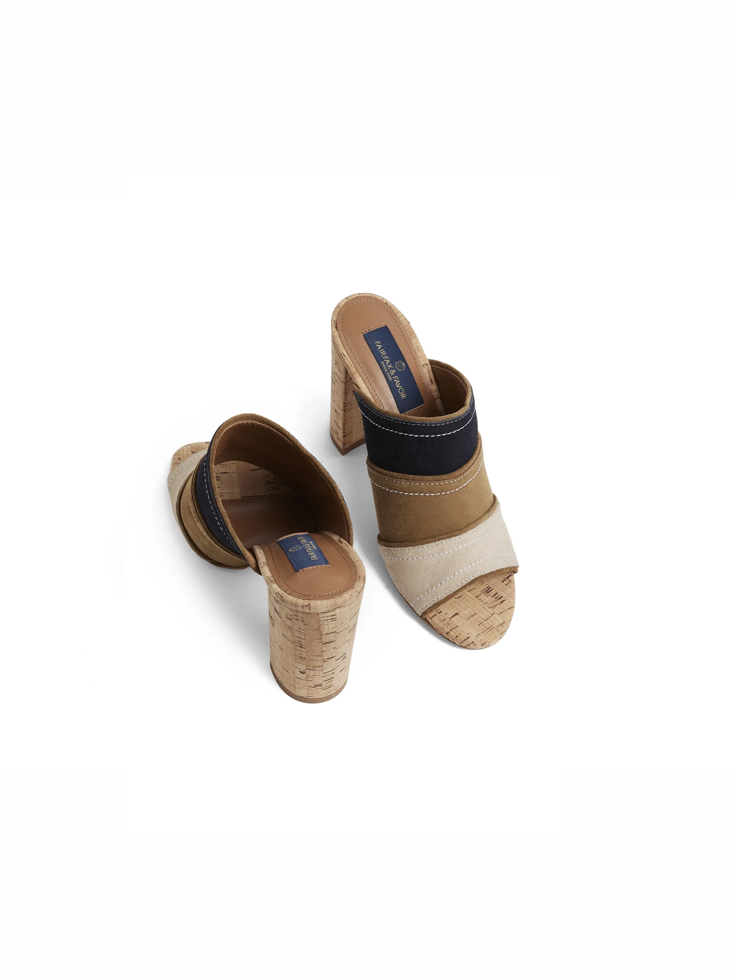 Santorini Heeled Mule - Tri-Colour - Image 5