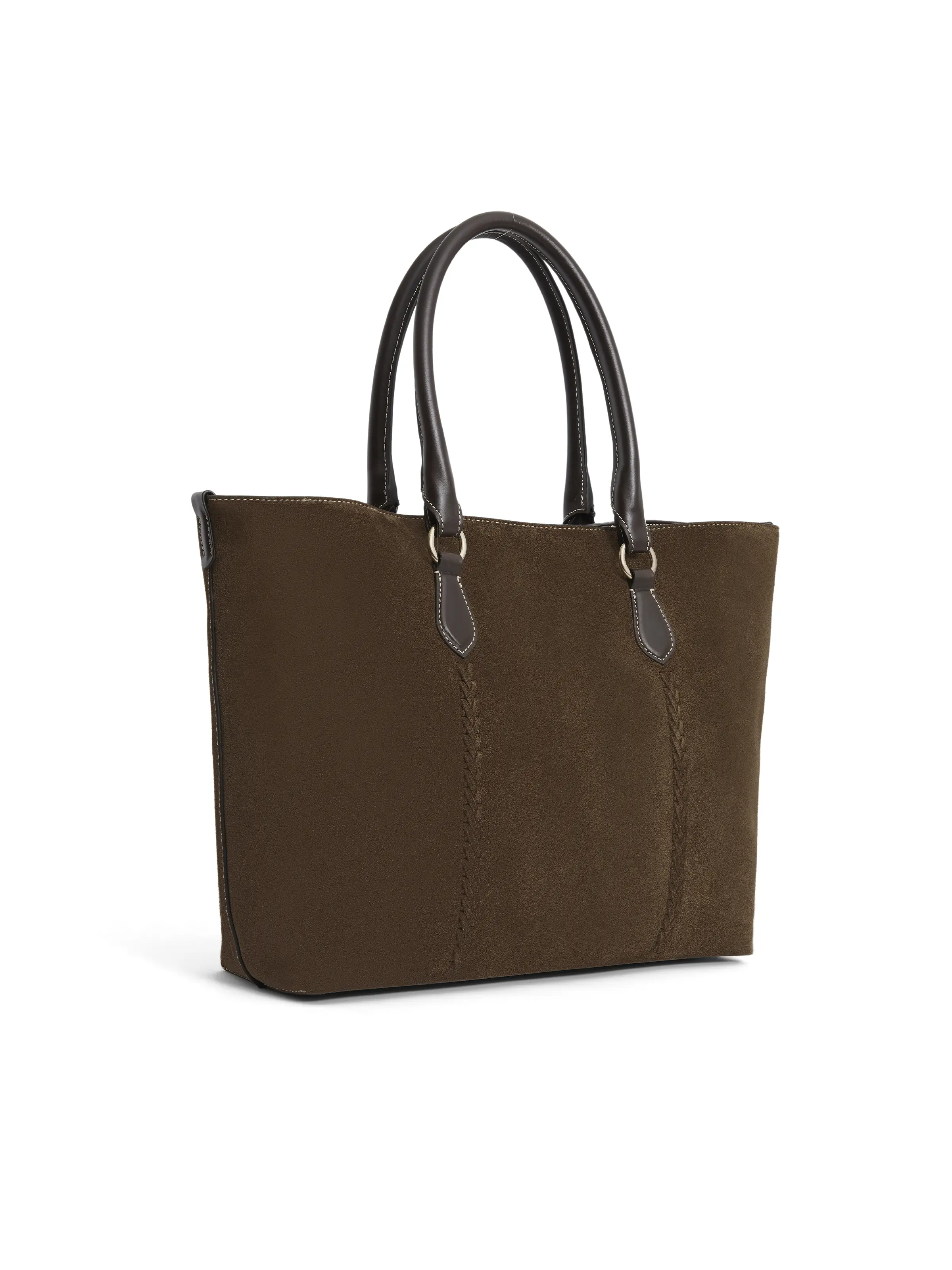 Seville Tote - Dark Taupe Suede - Image 4