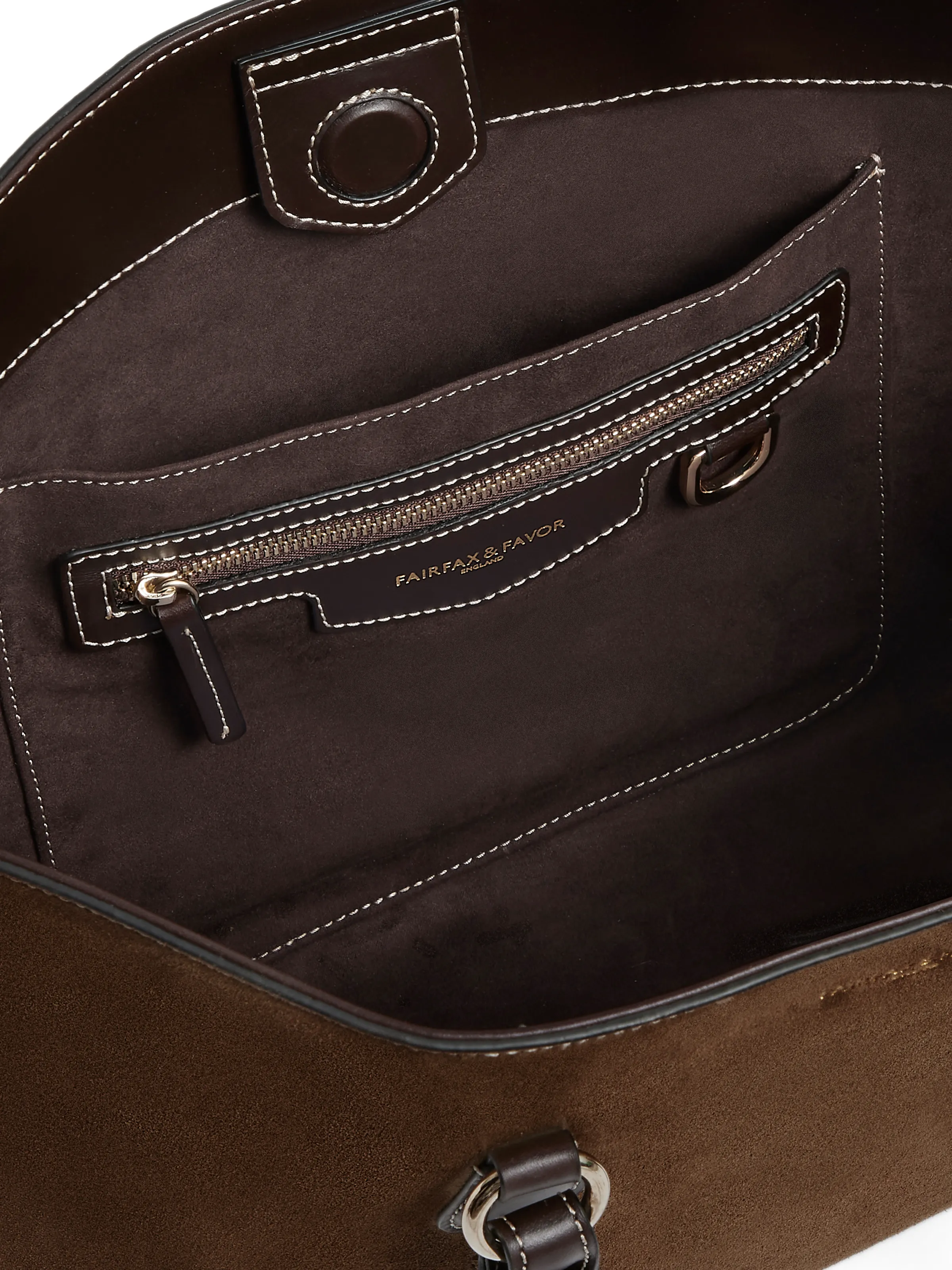Seville Tote - Dark Taupe Suede - Image 5