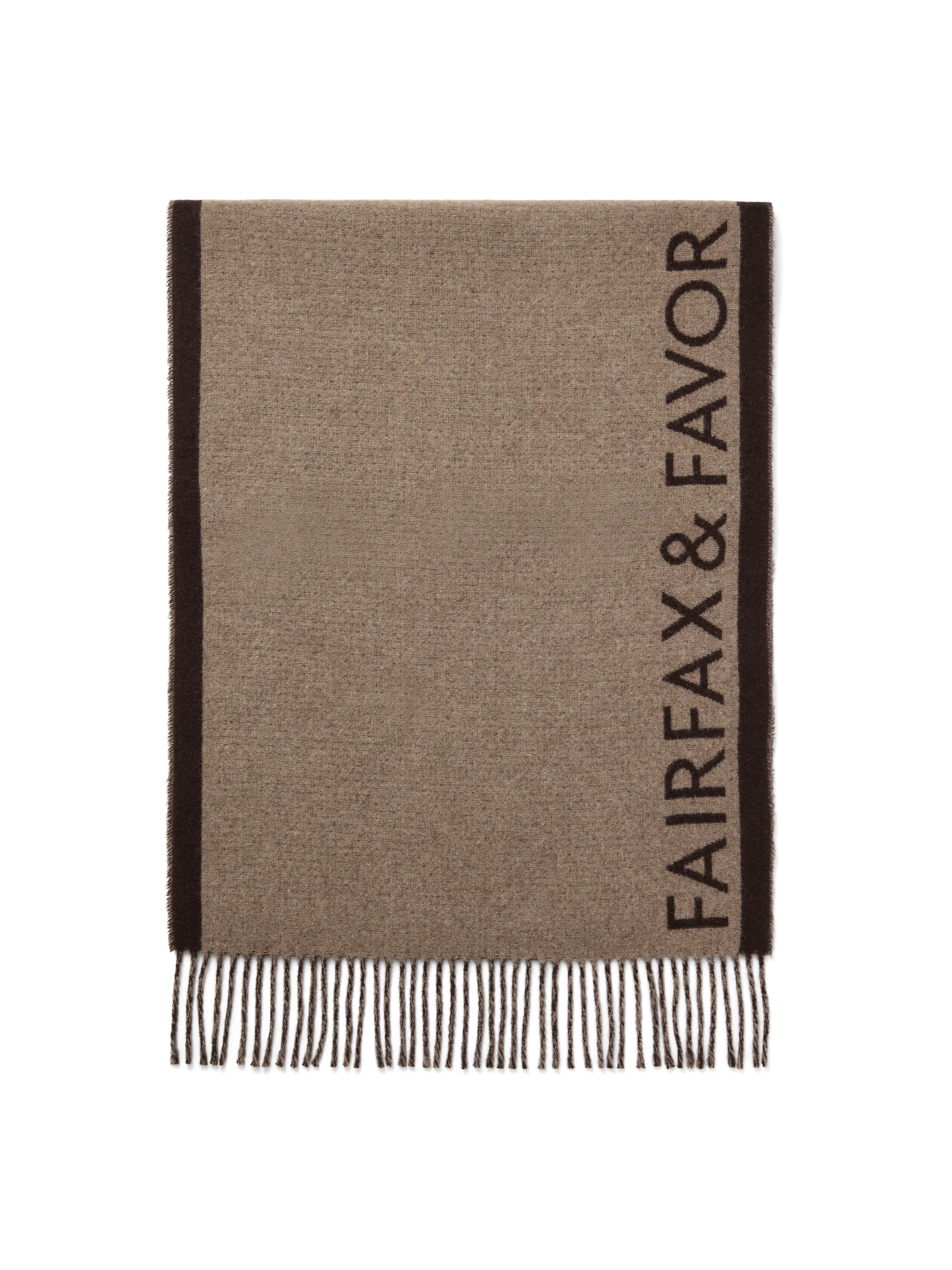 Women's Signature Merino Scarf - Chocolate & Taupe