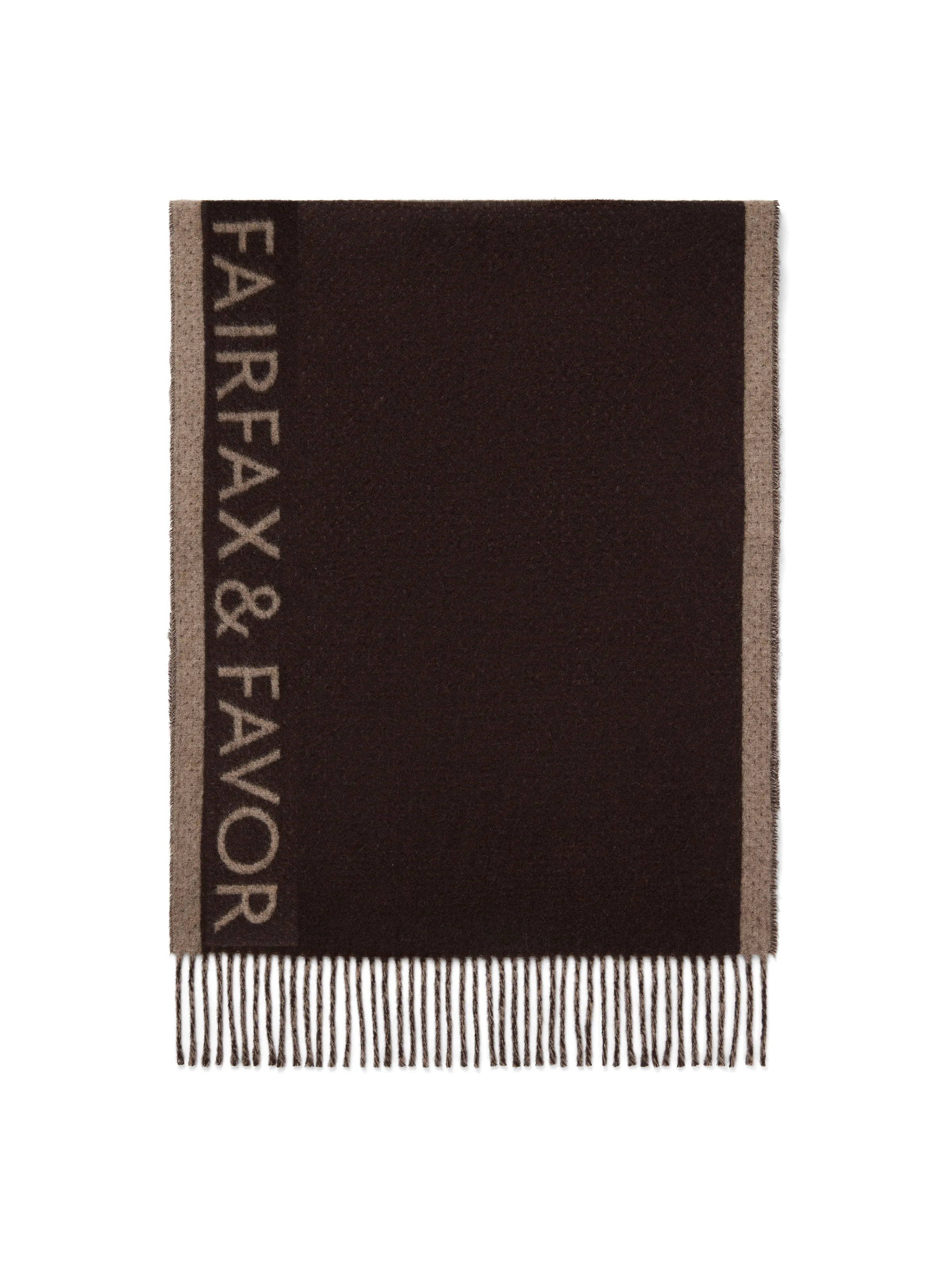 Women's Signature Merino Scarf - Chocolate & Taupe - Image 3