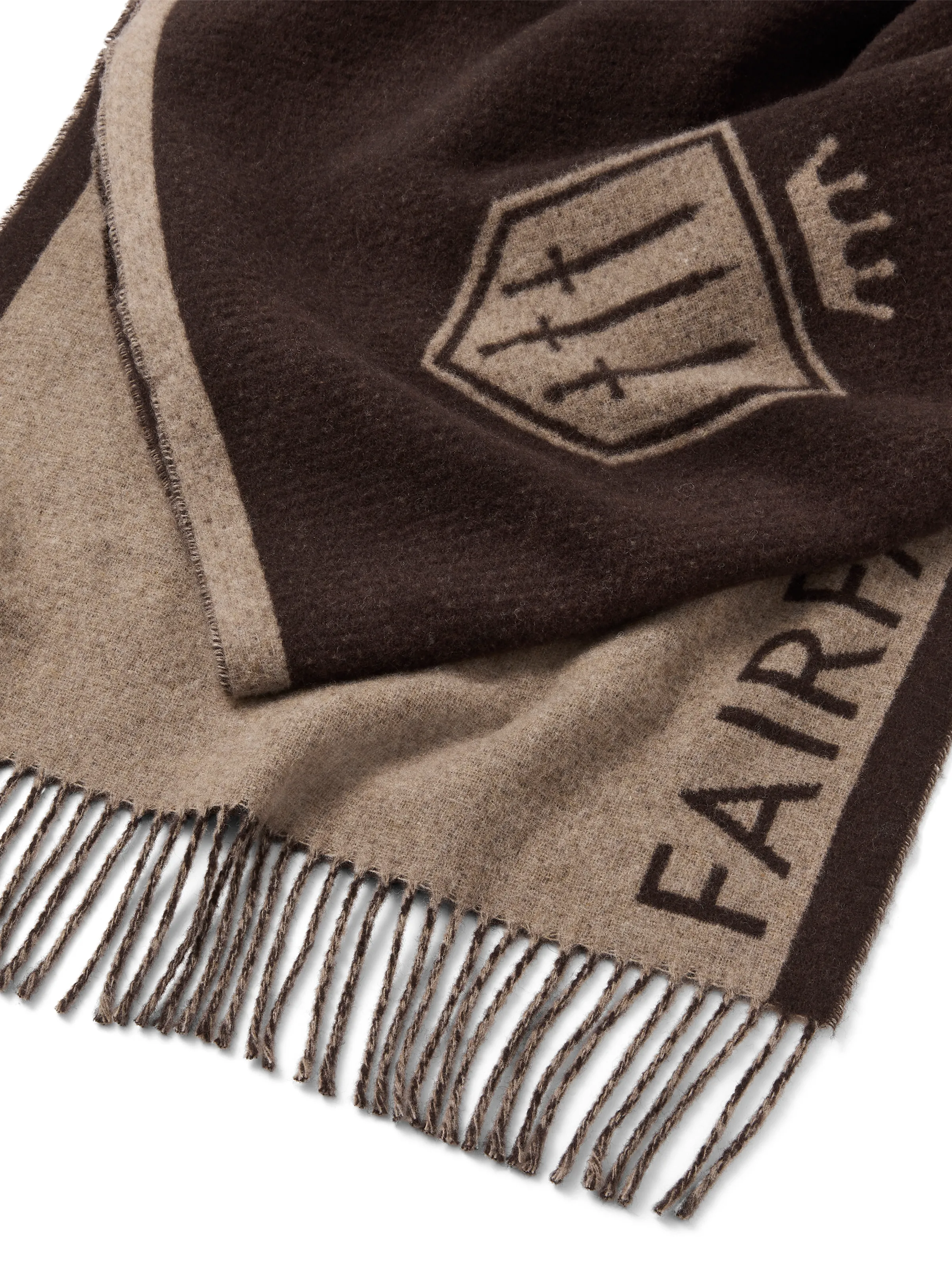 Women's Signature Merino Scarf - Chocolate & Taupe - Image 4