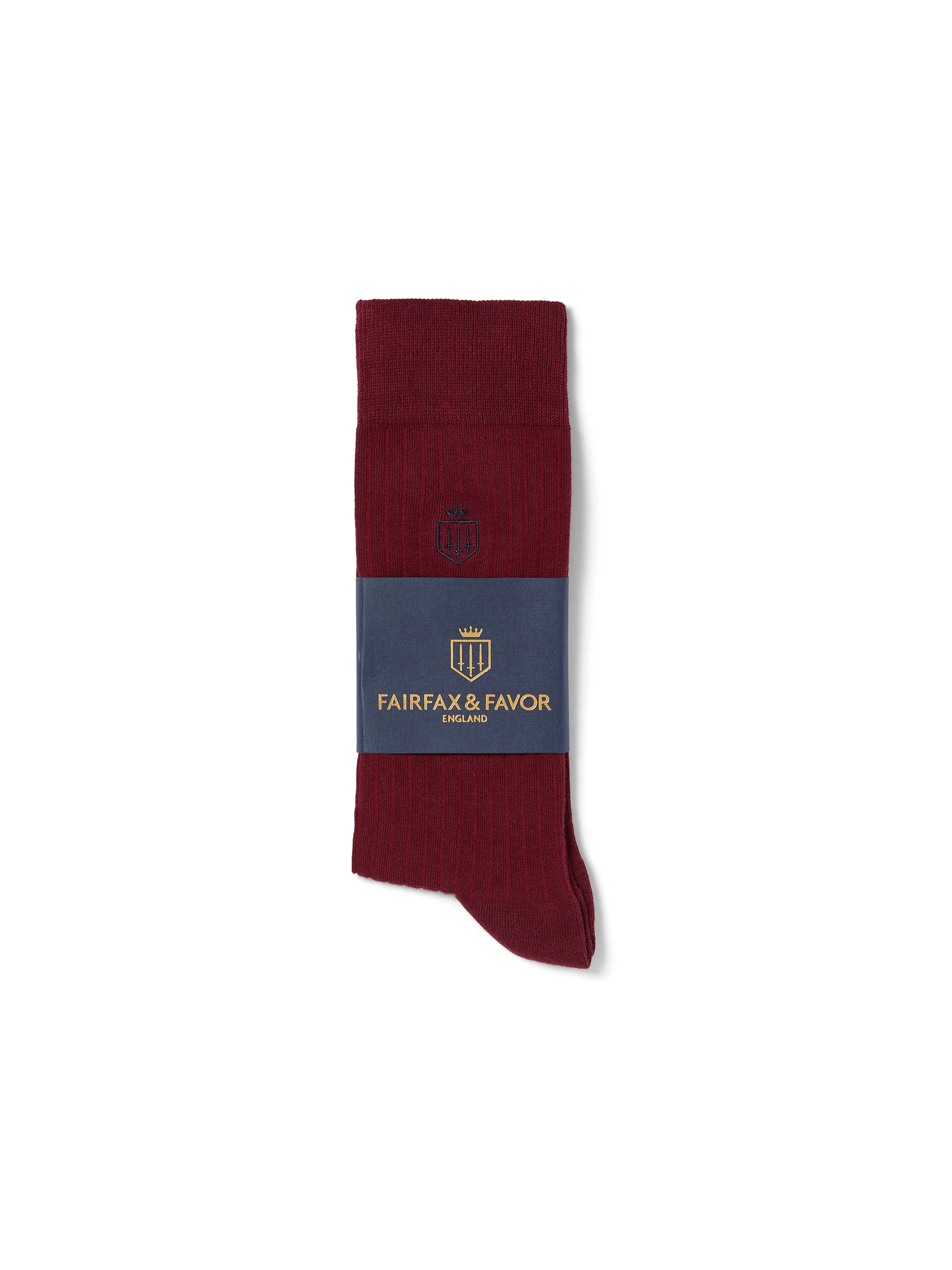 Signature Mens Sock, Burgundy - Image 2