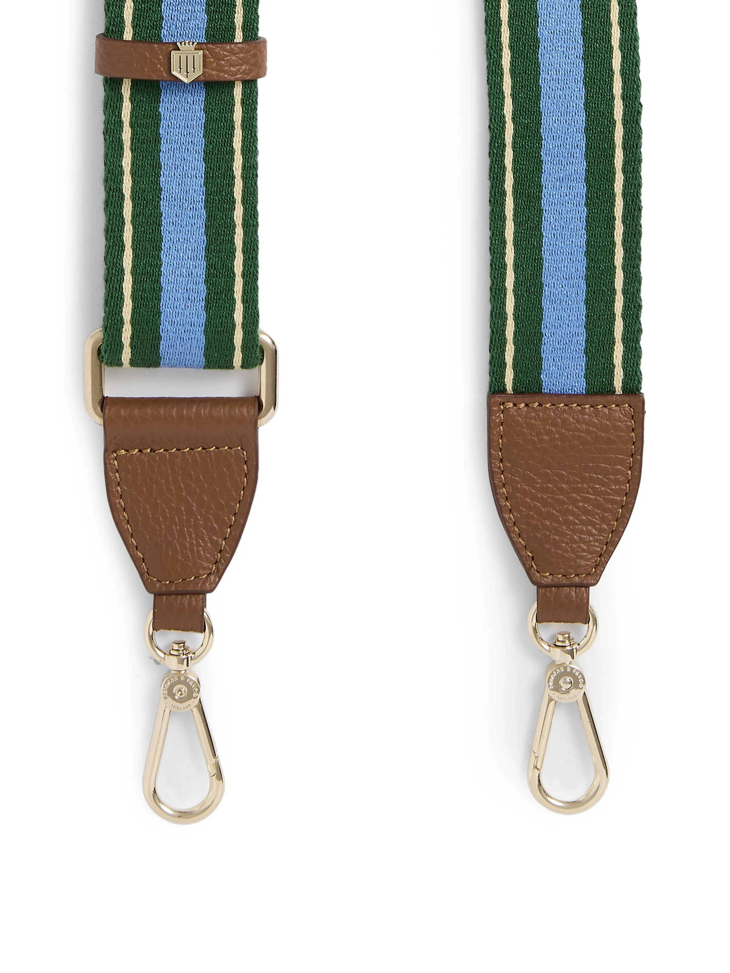 Signature Webbing Strap - Clover Green & Sky Blue - Image 4