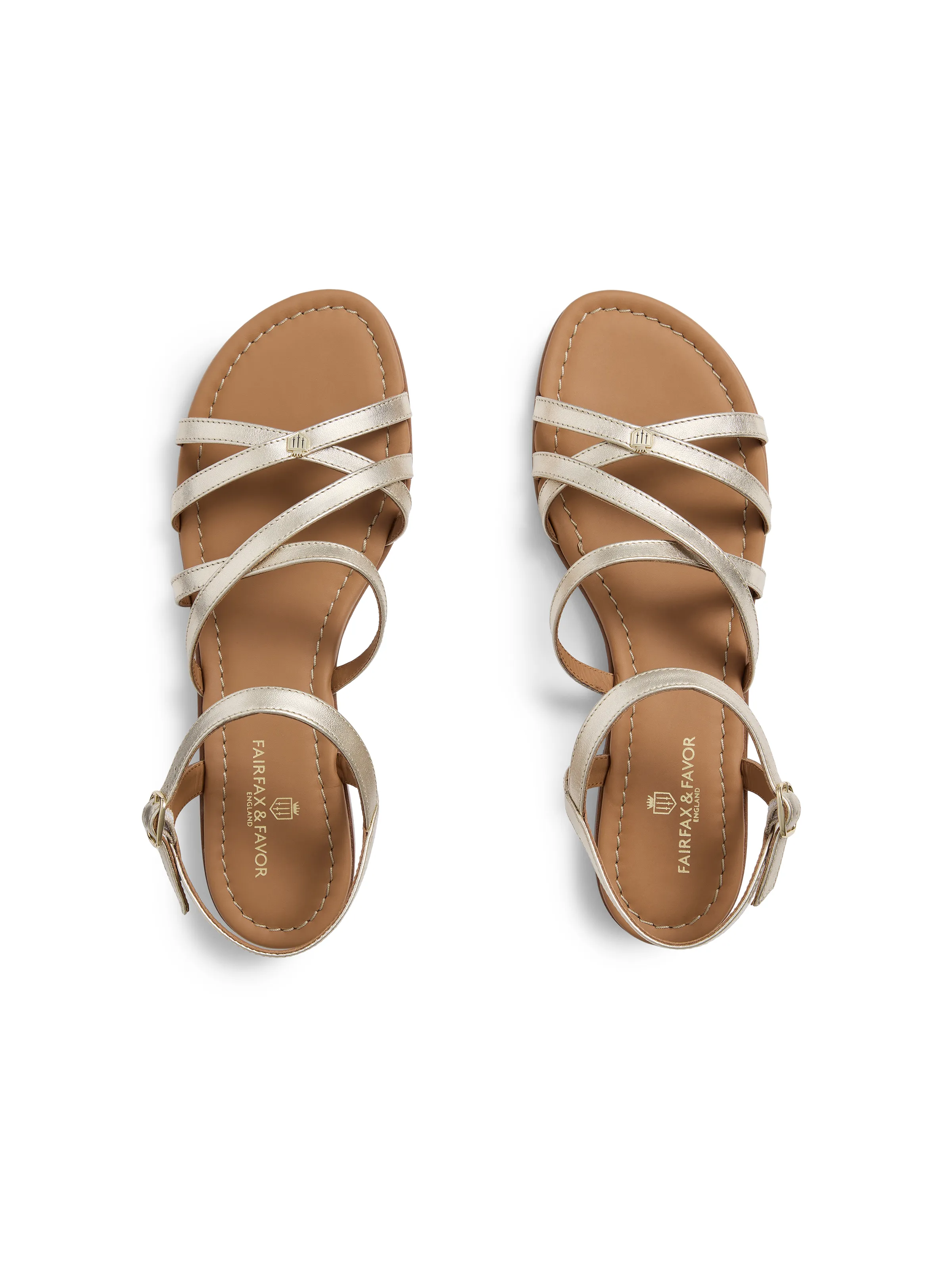 St Ives Sandal - Gold Leather - Image 4