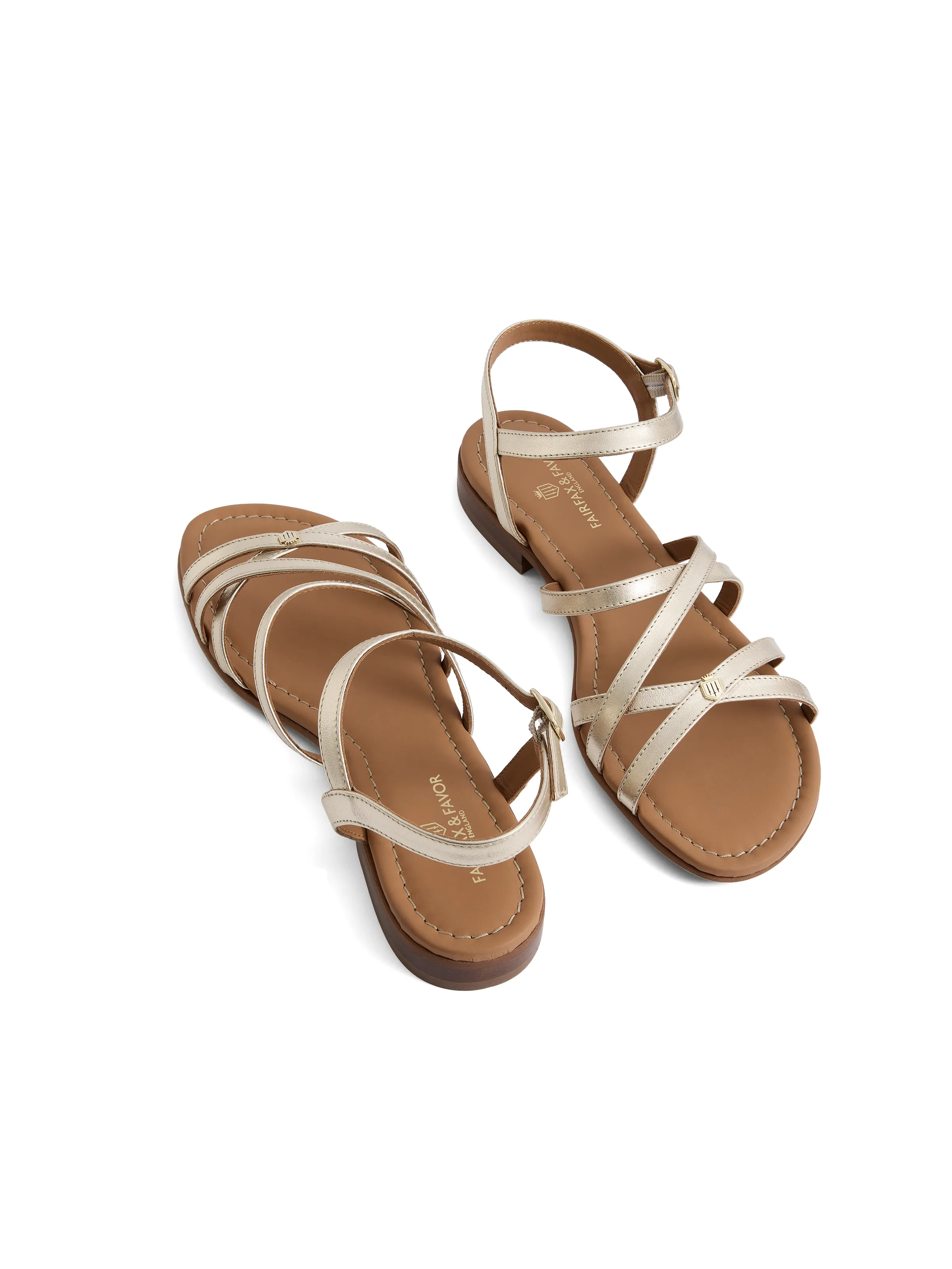 St Ives Sandal - Gold Leather - Image 5