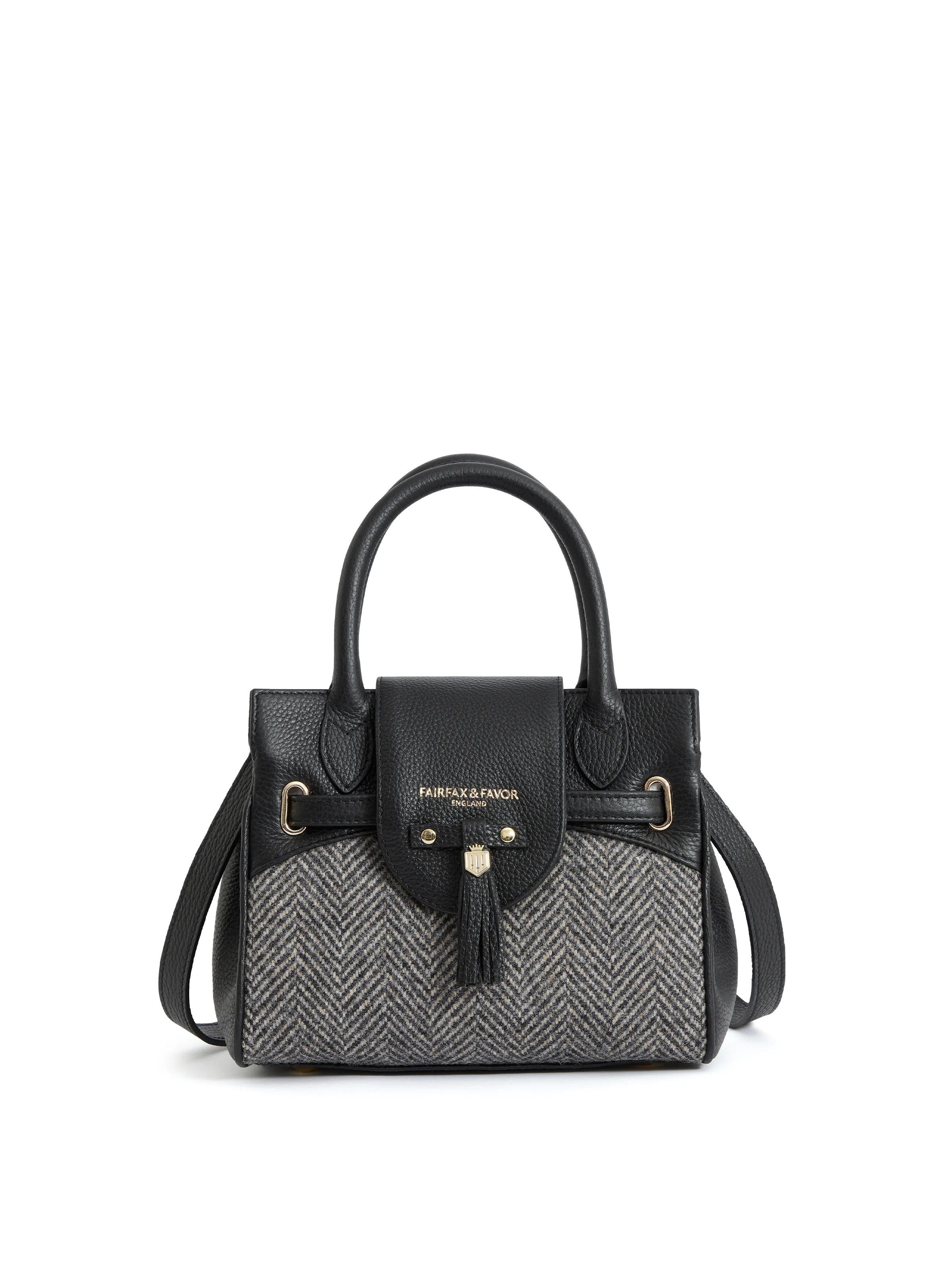 Mini Windsor Handbag - Herringbone Black Leather (Store Exclusive)