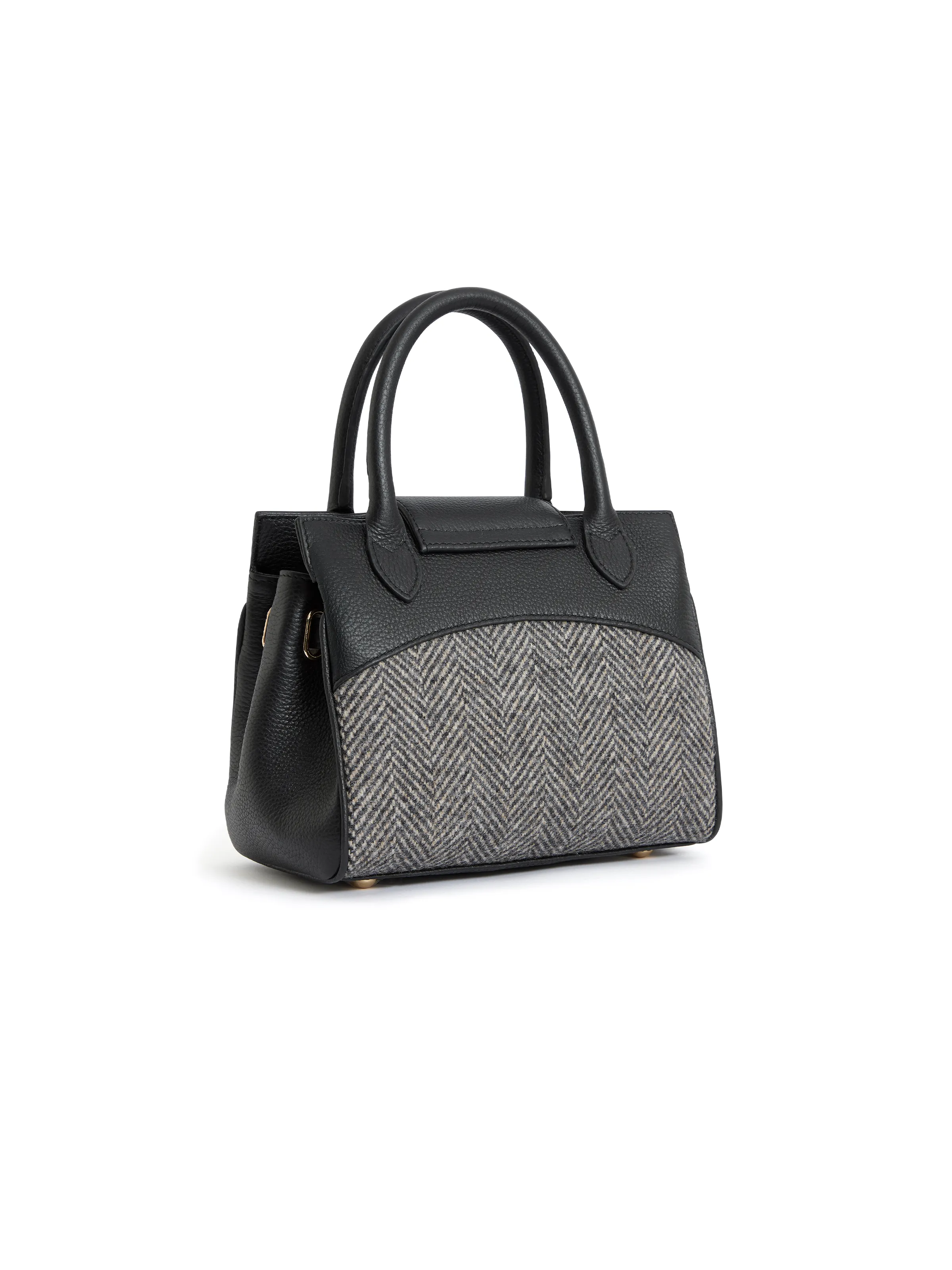 Mini Windsor Handbag - Herringbone Black Leather (Store Exclusive) - Image 2