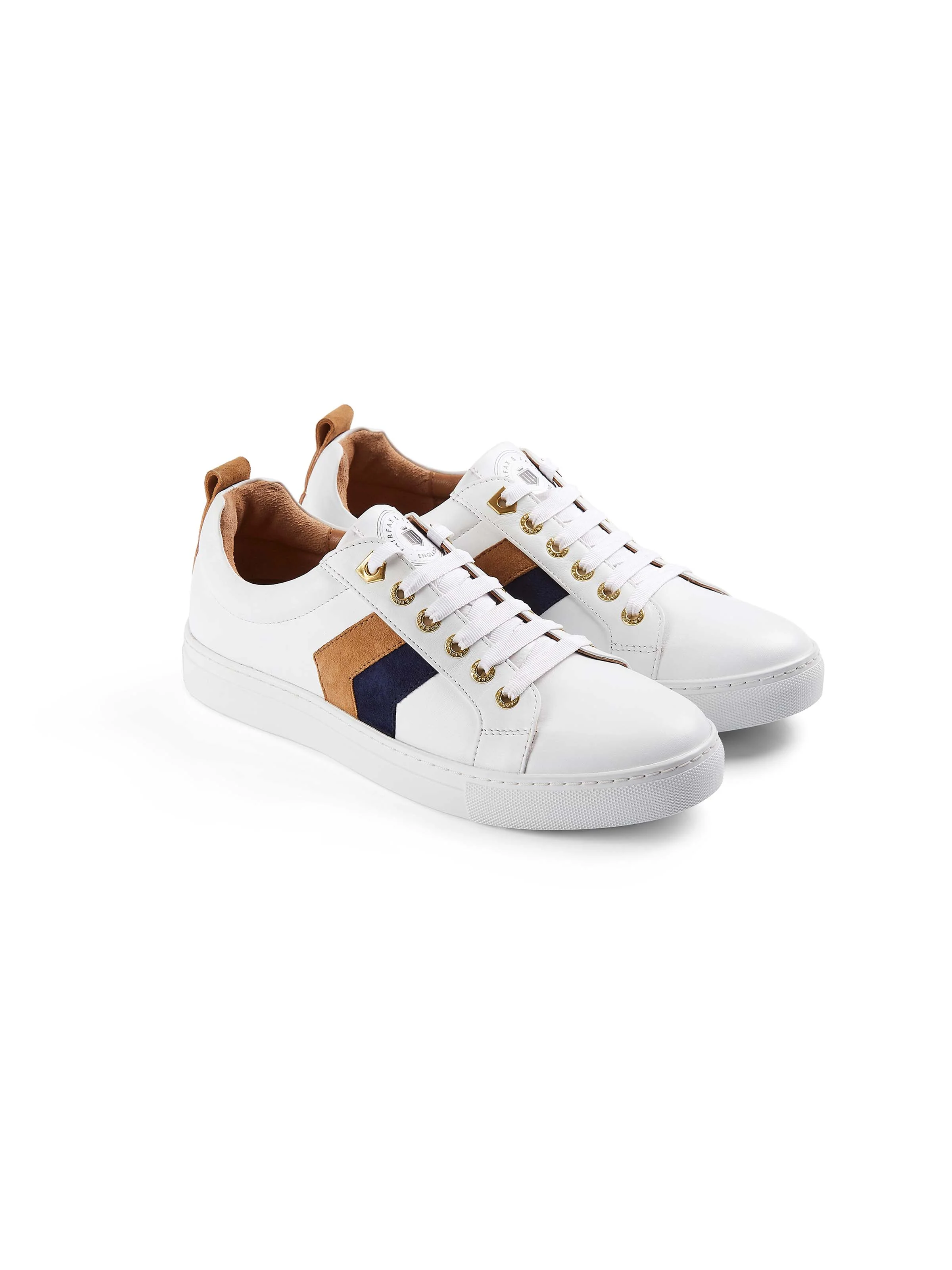 Alexandra - White - Tan & Navy - Image 3