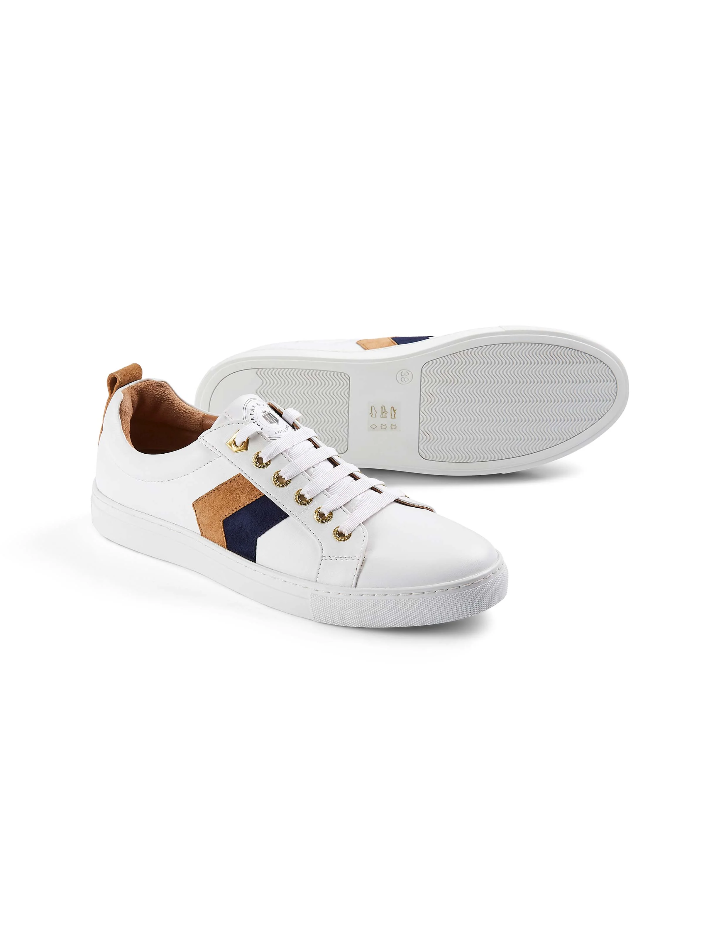 Alexandra - White - Tan & Navy - Image 5