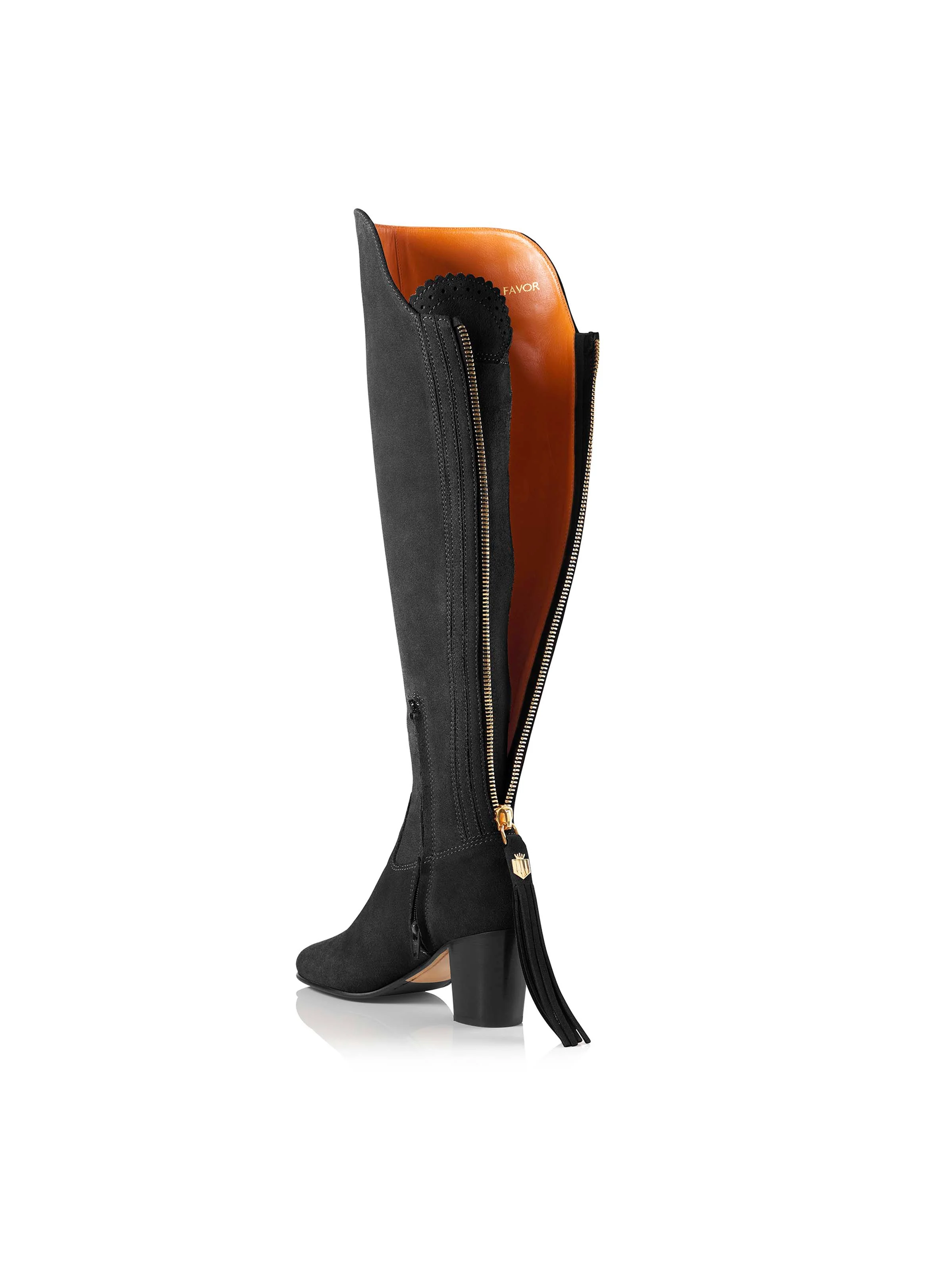 Heeled Amira - Black Suede - Image 4