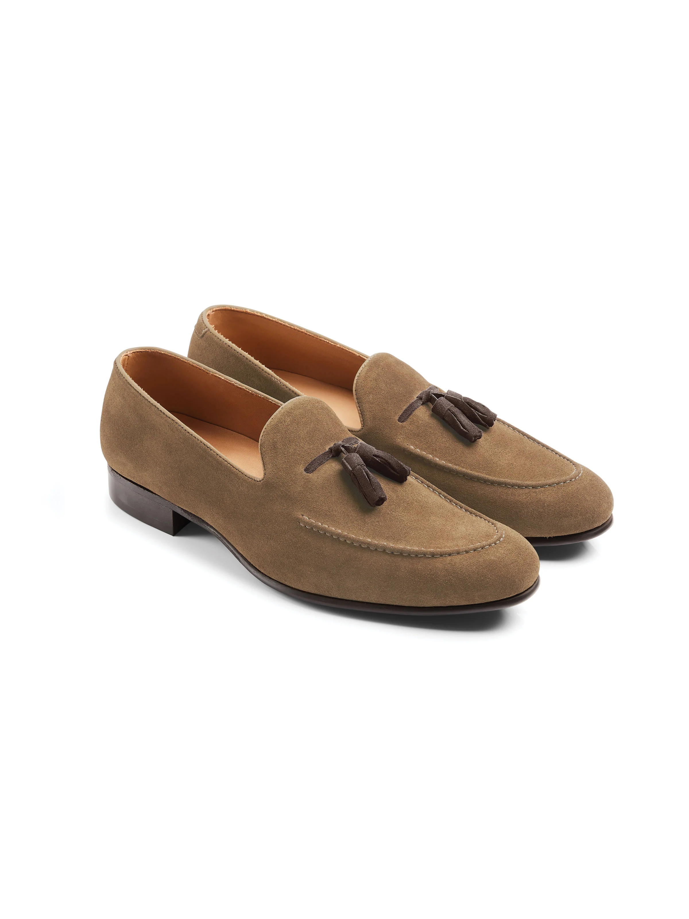 Bedingfeld - Taupe & Chocolate Suede - Image 4