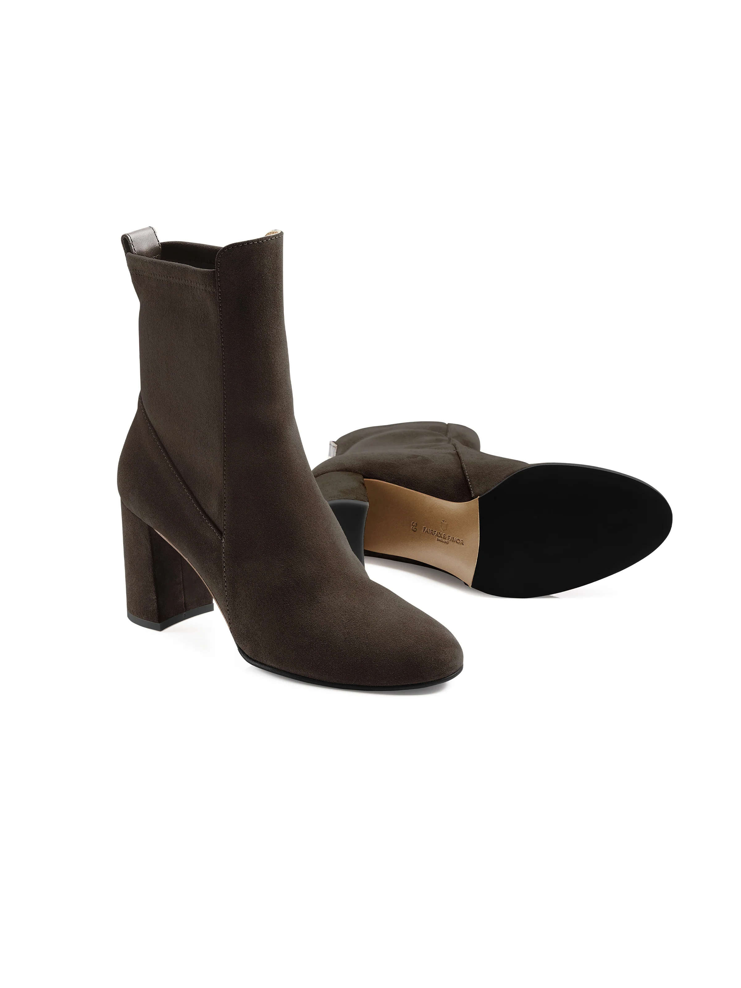 Heeled Belgravia Ankle - Chocolate Suede - Image 4