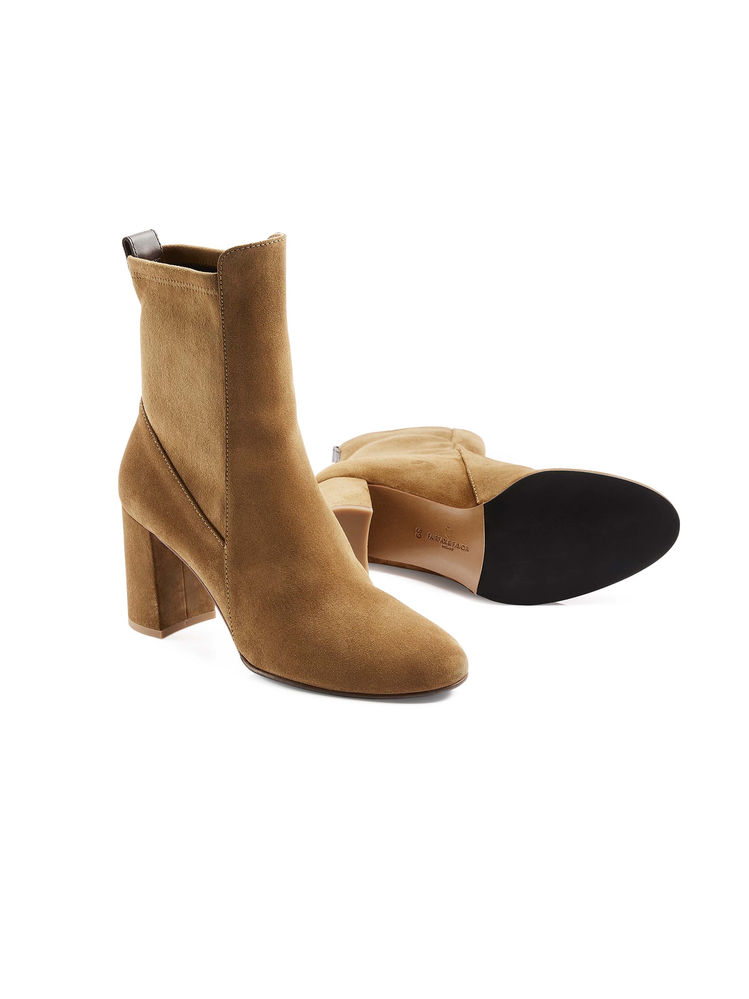 Heeled Belgravia Ankle - Tan Suede - Image 4