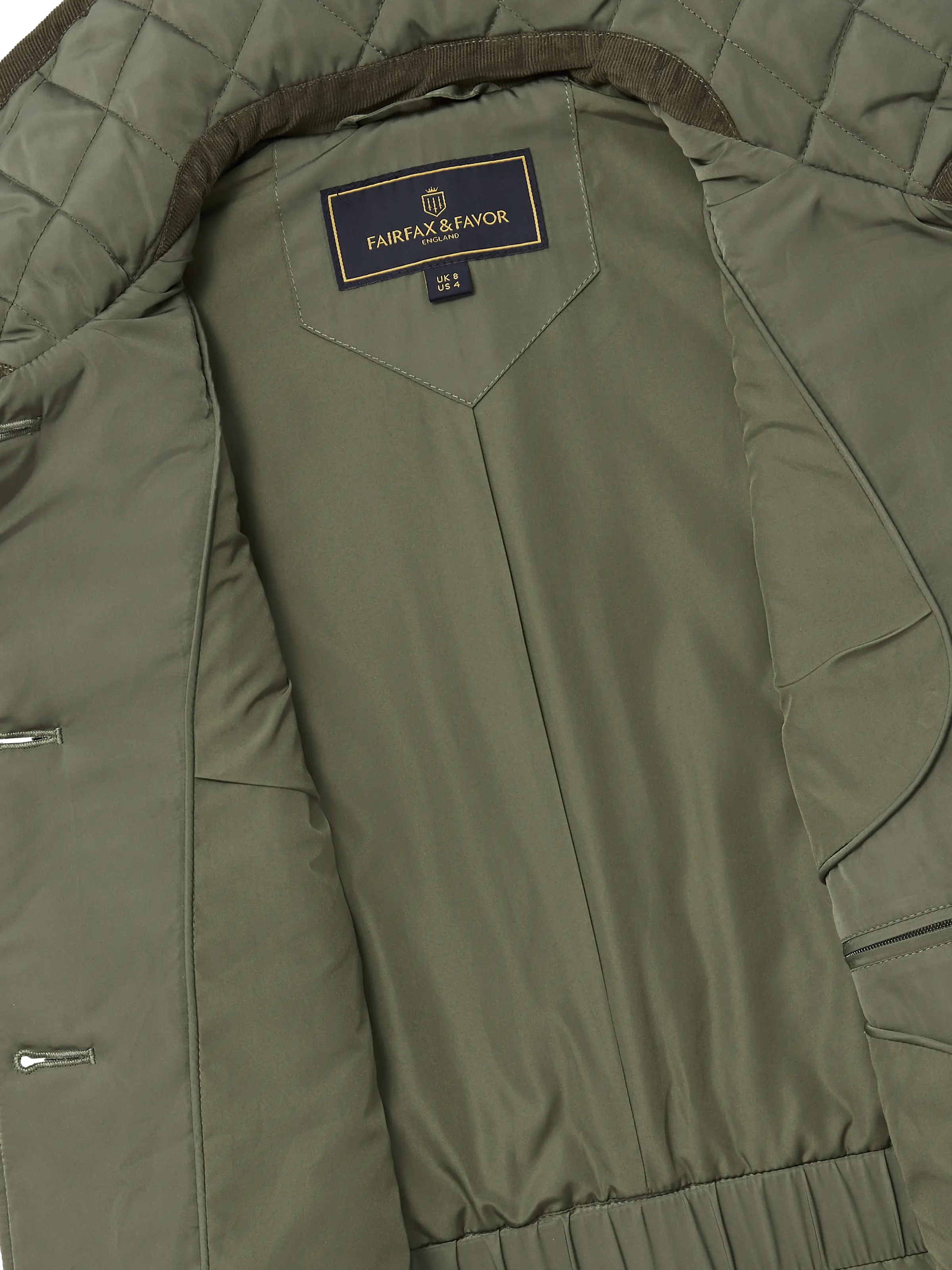 Bella Quilted Gilet - Sage - Image 4