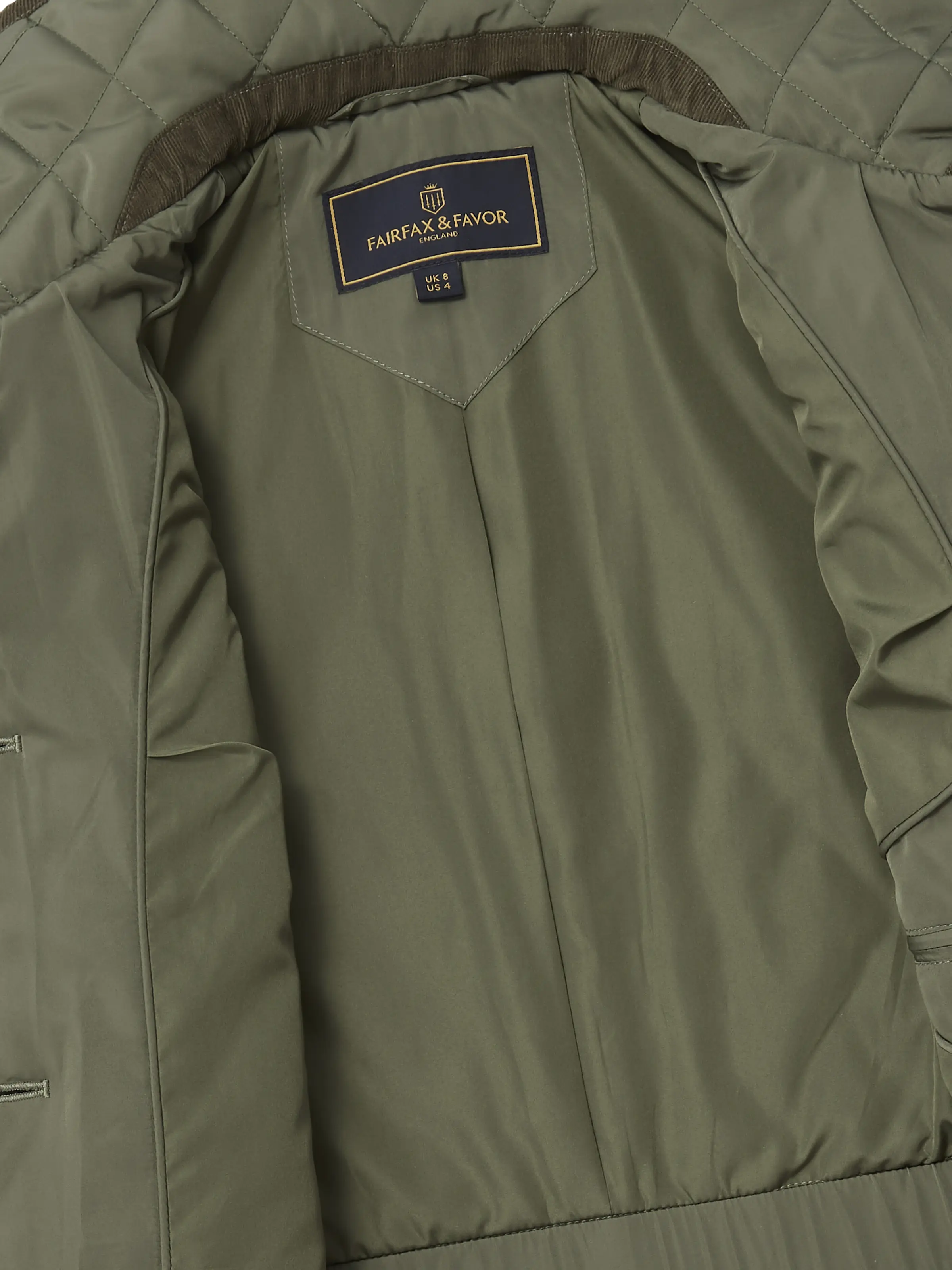 Bella Quilted Jacket - Sage - Image 4