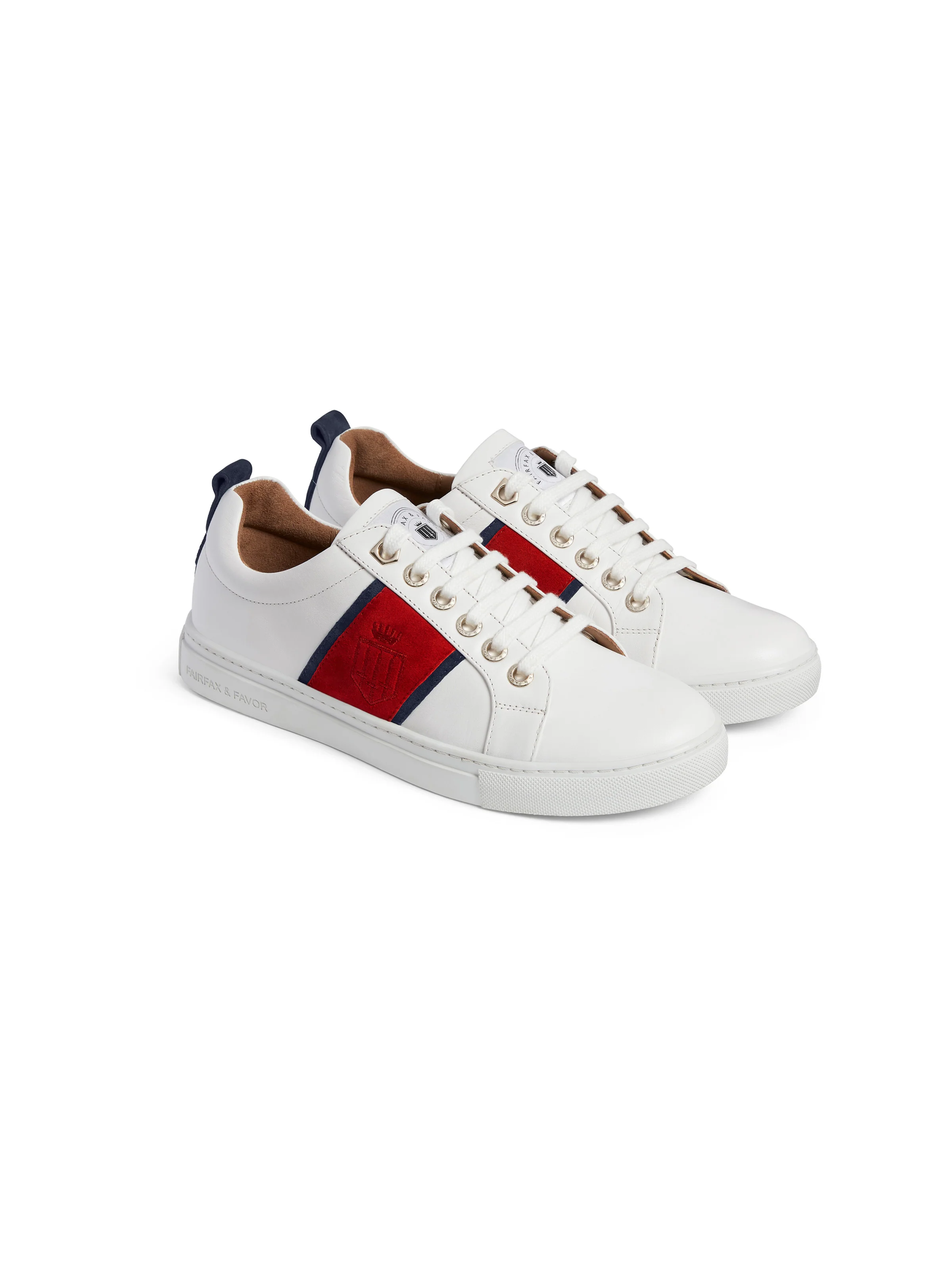 Cannes Trainer - White - Navy & Red - Image 3