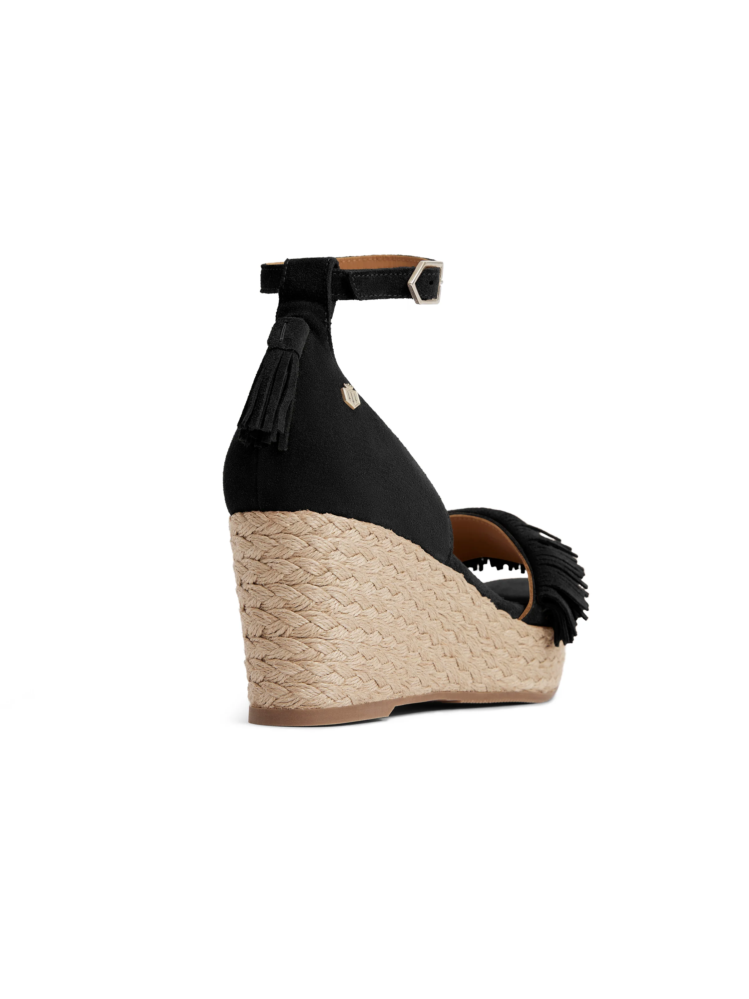 Capri Wedge - Black Suede - Image 4