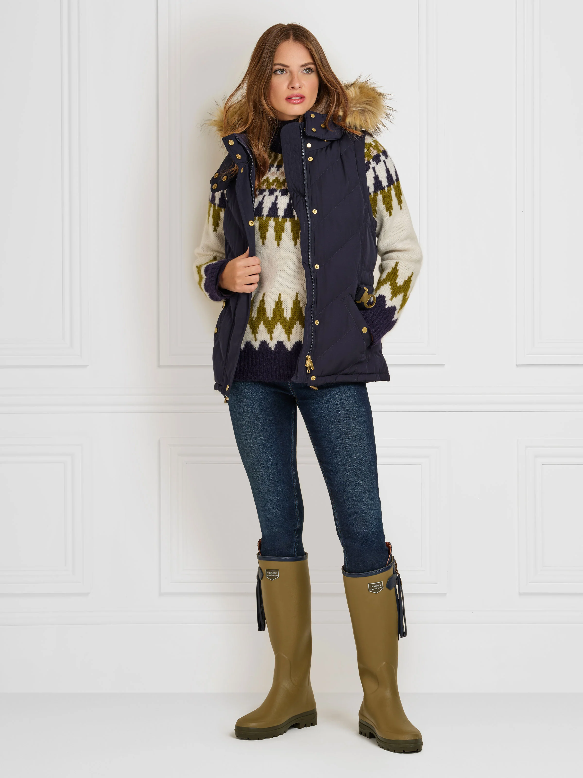 Charlotte Gilet - Navy - Image 5