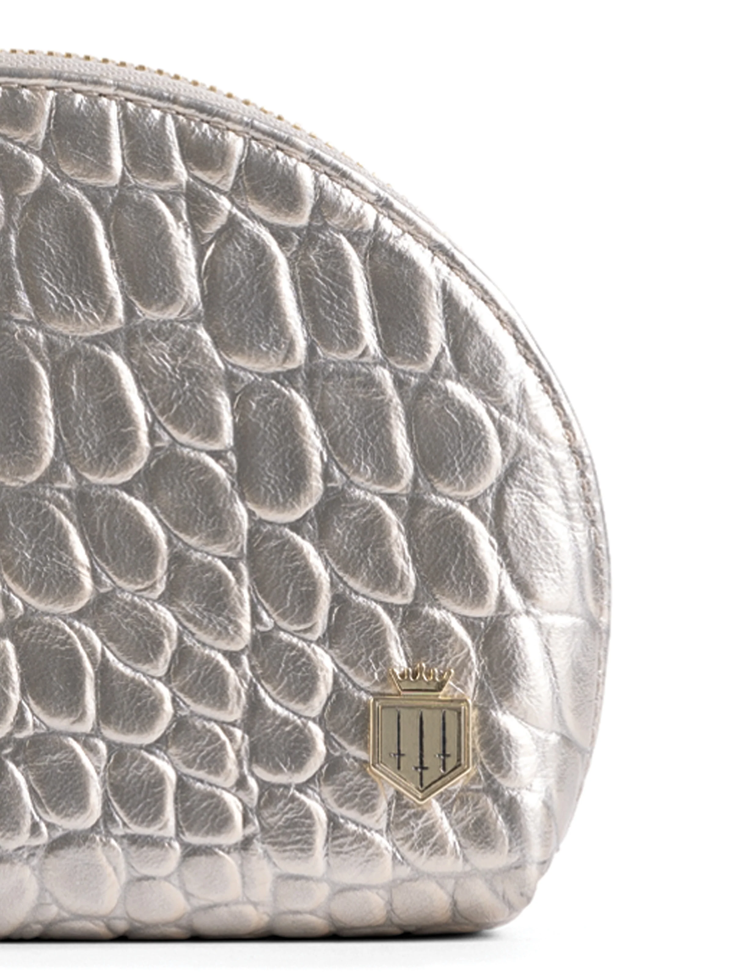 Chiltern Coin Purse - Champagne Croc - Image 3