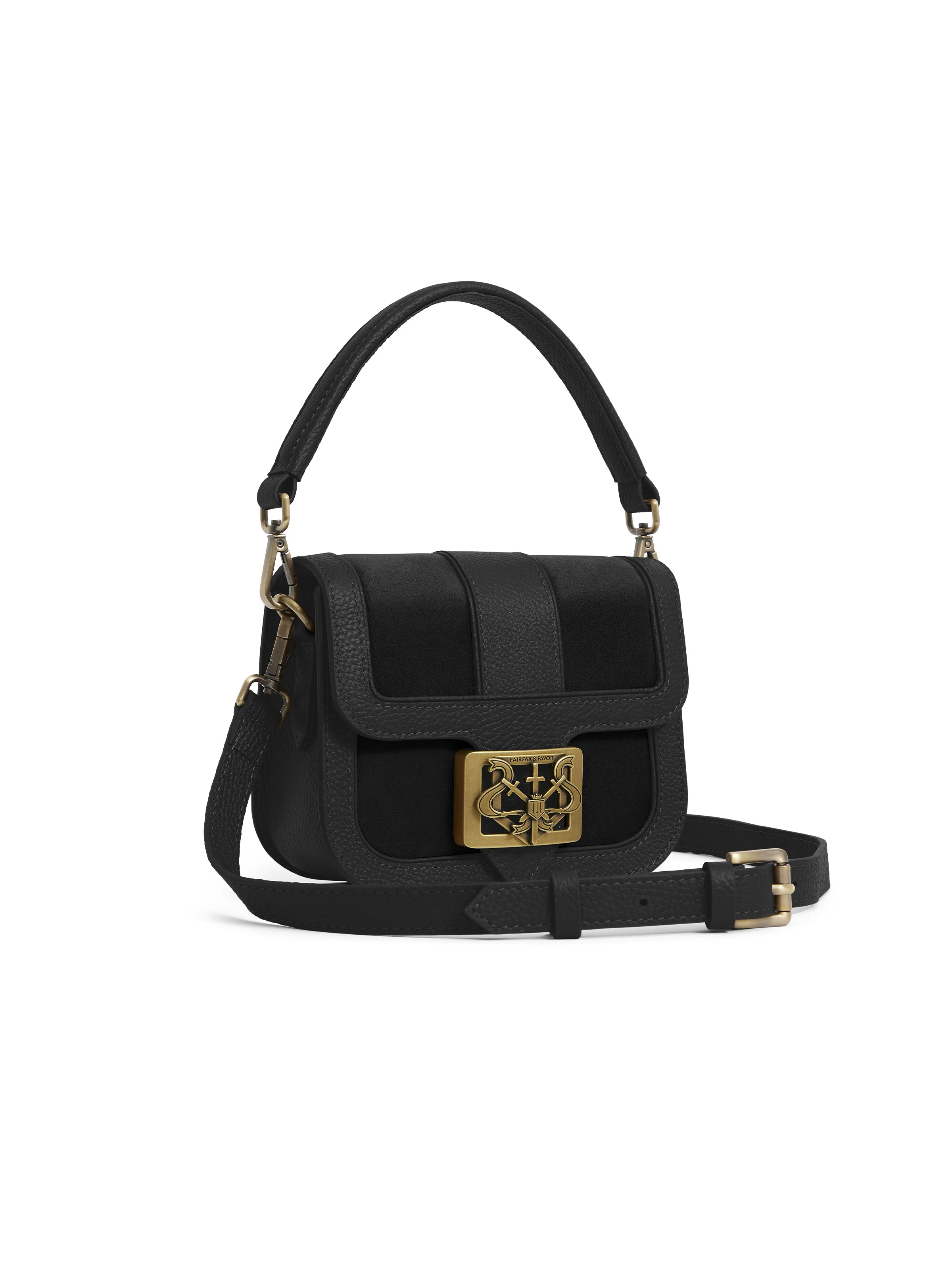 Clarence Handbag - Black Suede - Image 5