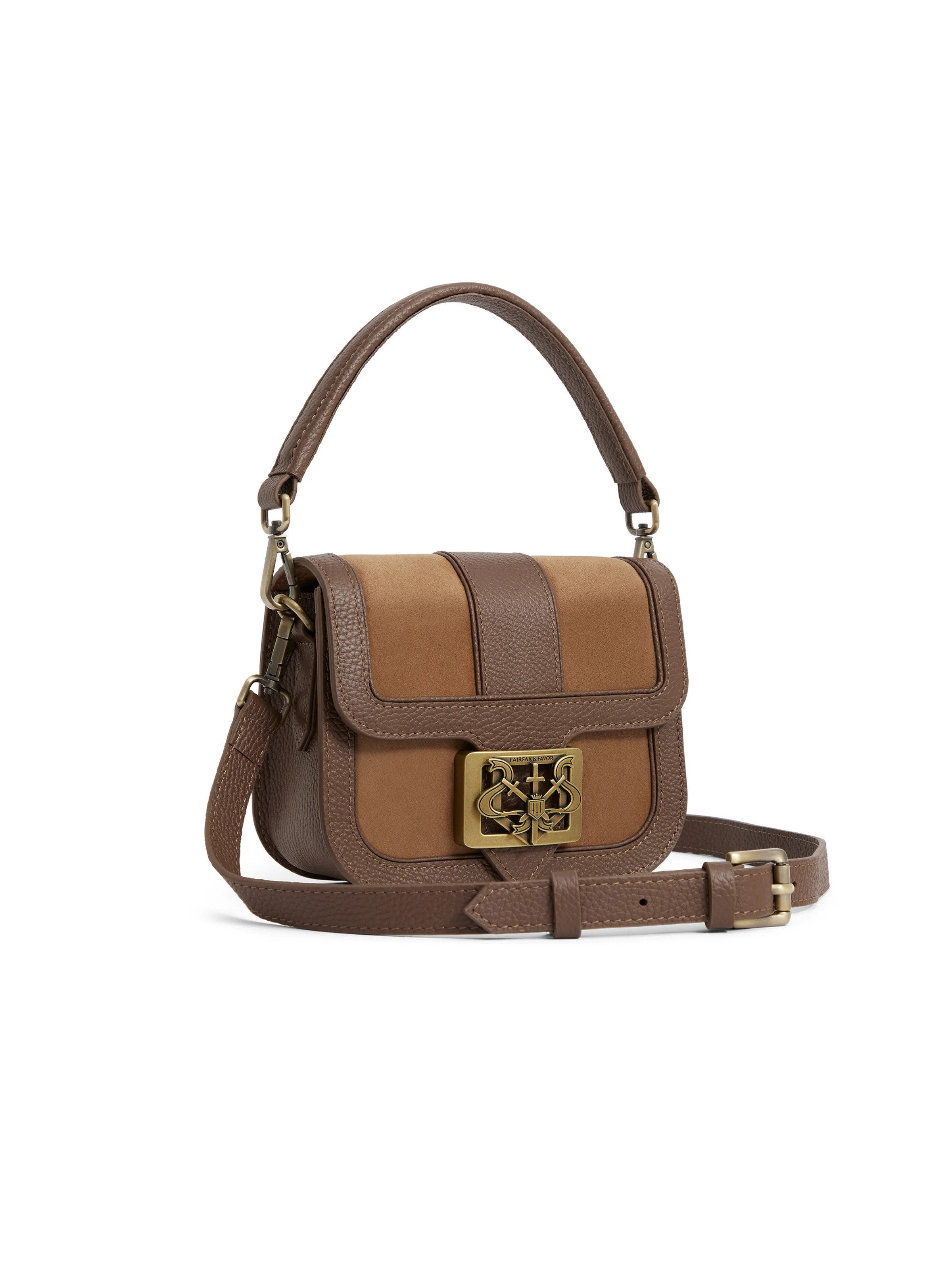 Clarence Handbag - Tan Suede - Image 5